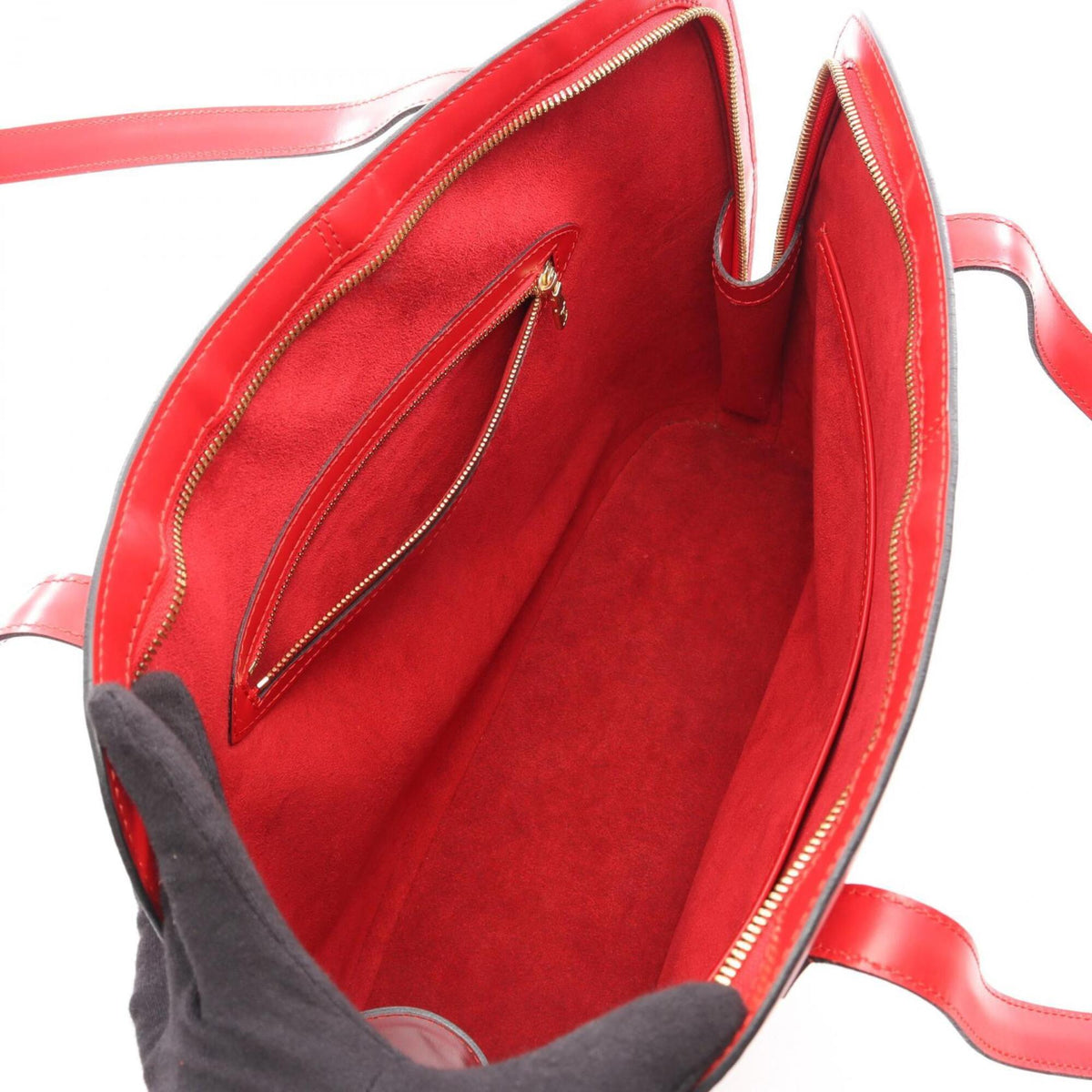 Louis Vuitton Castilian Red Red Color Epi Leather Handbag Shoulder Bag (Pre-Owned)