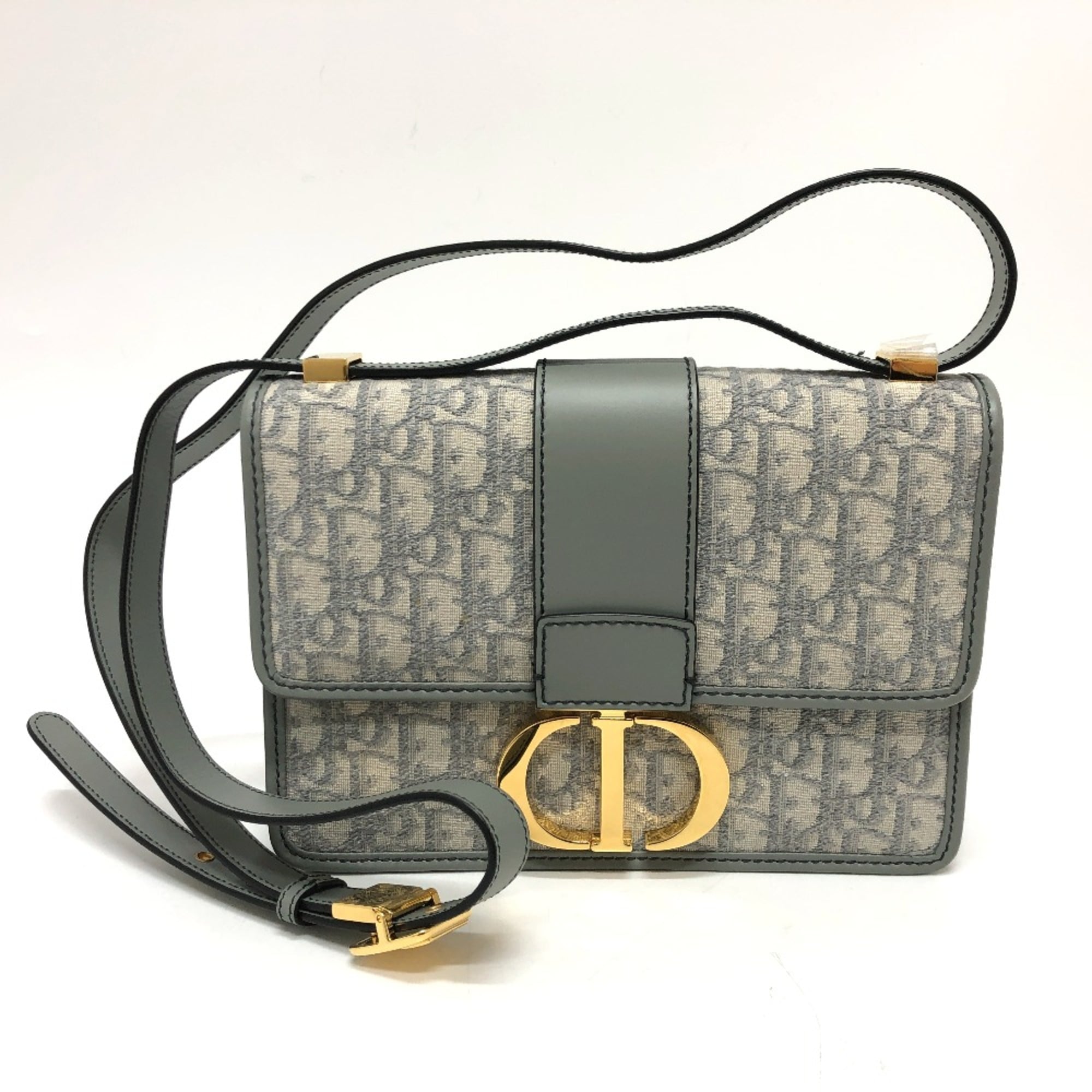 Christian Dior Gray Leather Shoulder Bag (Pre-Owned)