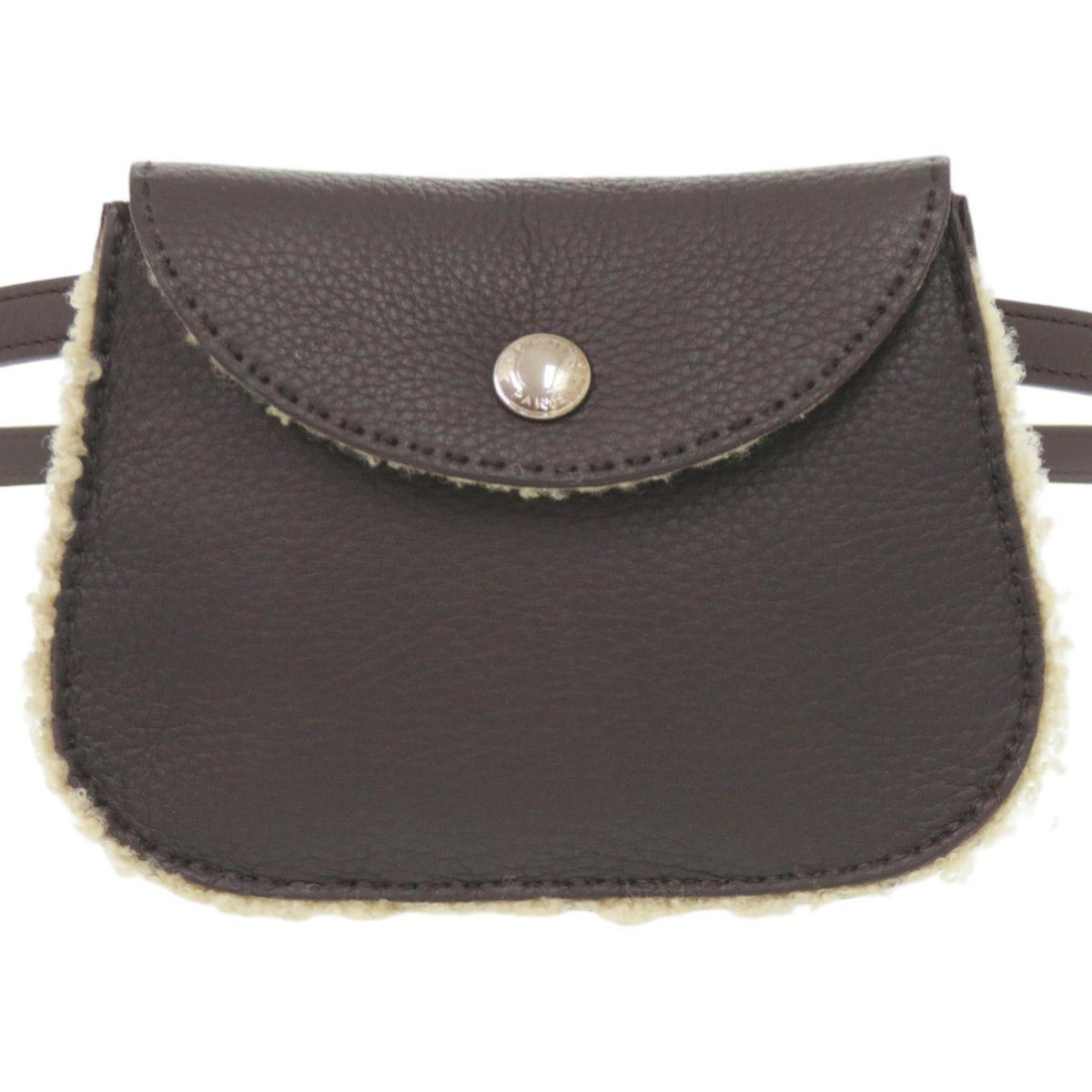Hermes Brown Taurillon Clemence Leather Leather Fanny Pack Pochette (Pre-Owned)