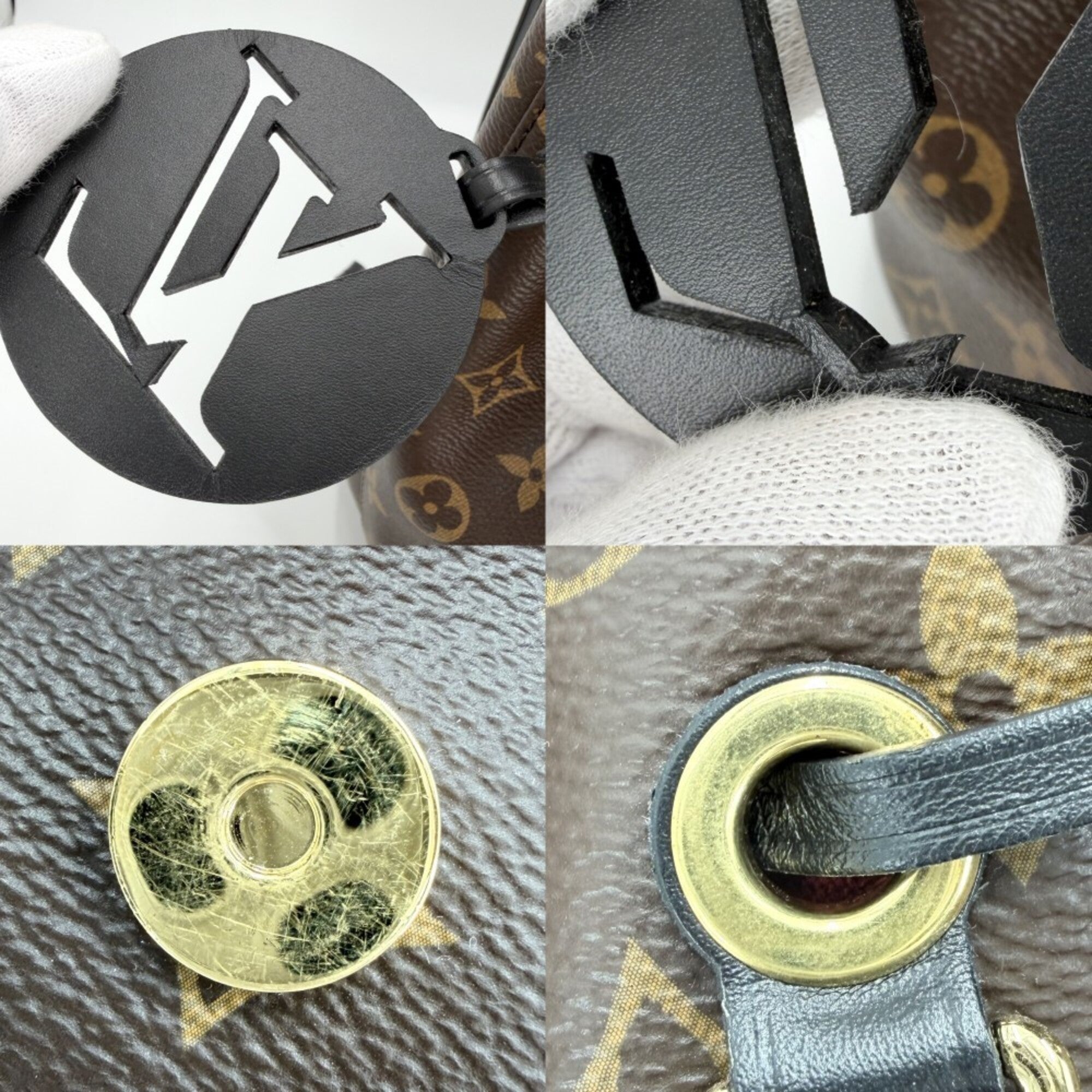 Louis Vuitton Black Brown Monogram Backpack (Pre-Owned)