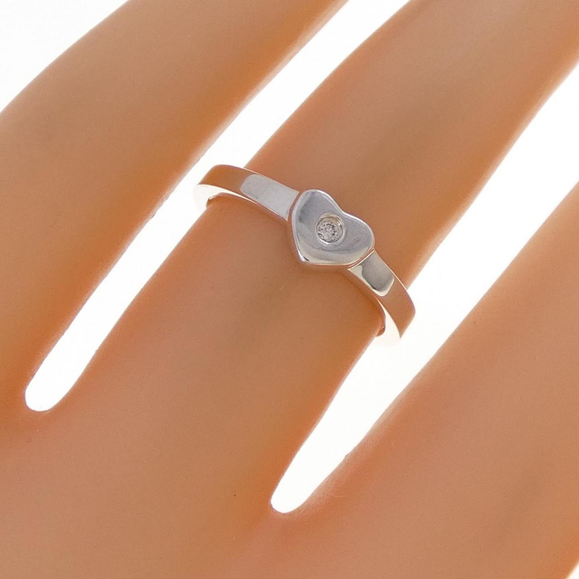 Tiffany Heart Silver 925 Band Ring (Pre-Owned)