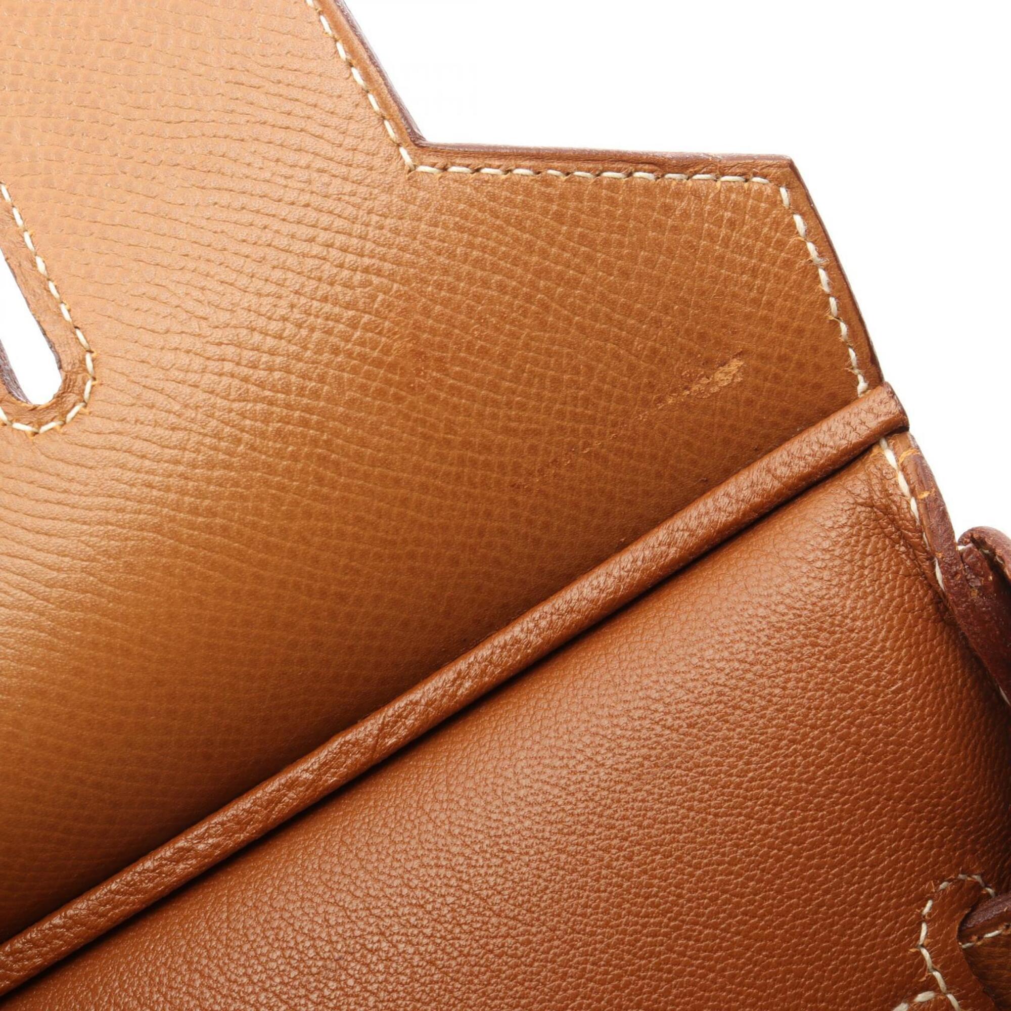 Hermes Brown Courchevel Leather Handbag (Pre-Owned)