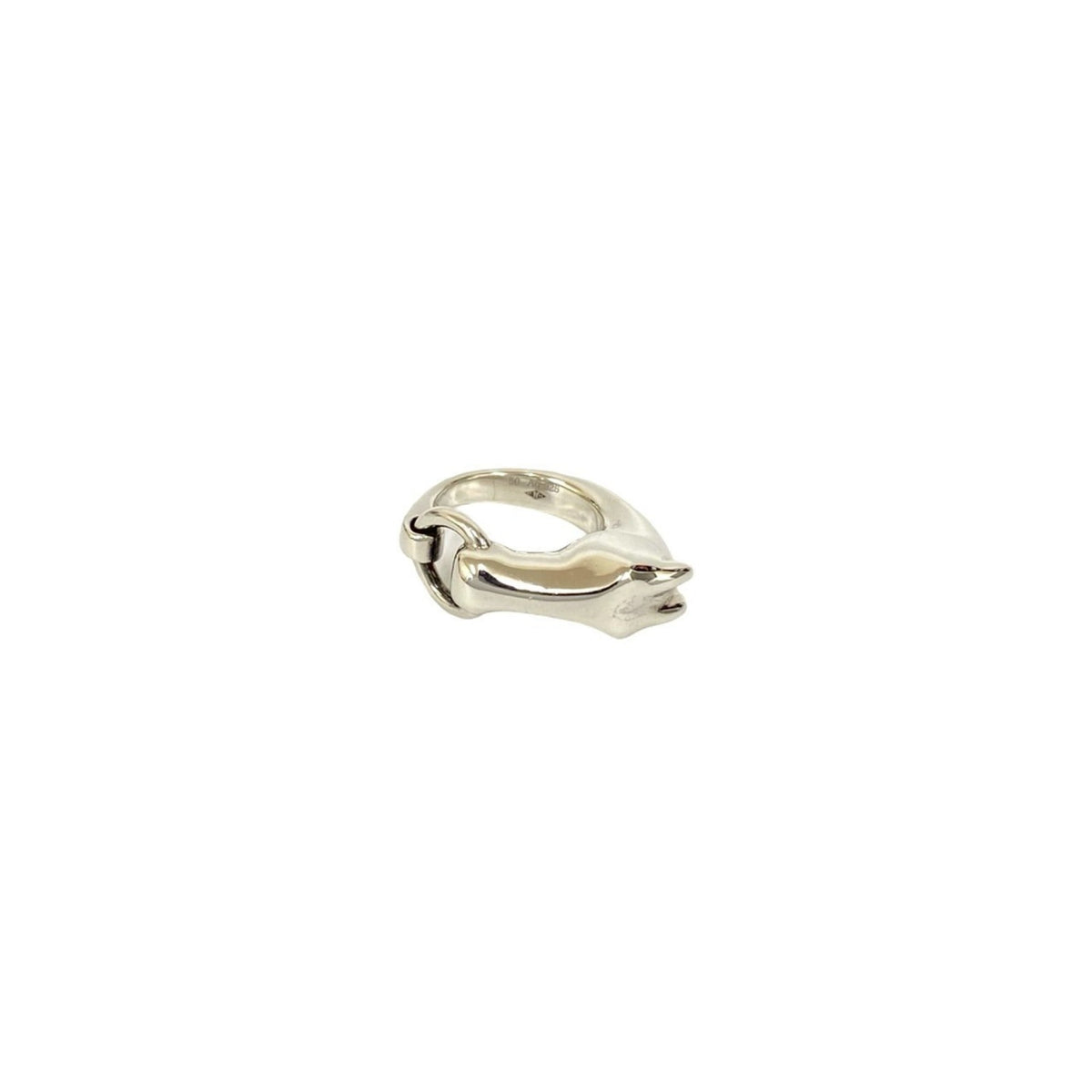 Hermes Silver Silver 925 Band Ring (Pre-Owned)