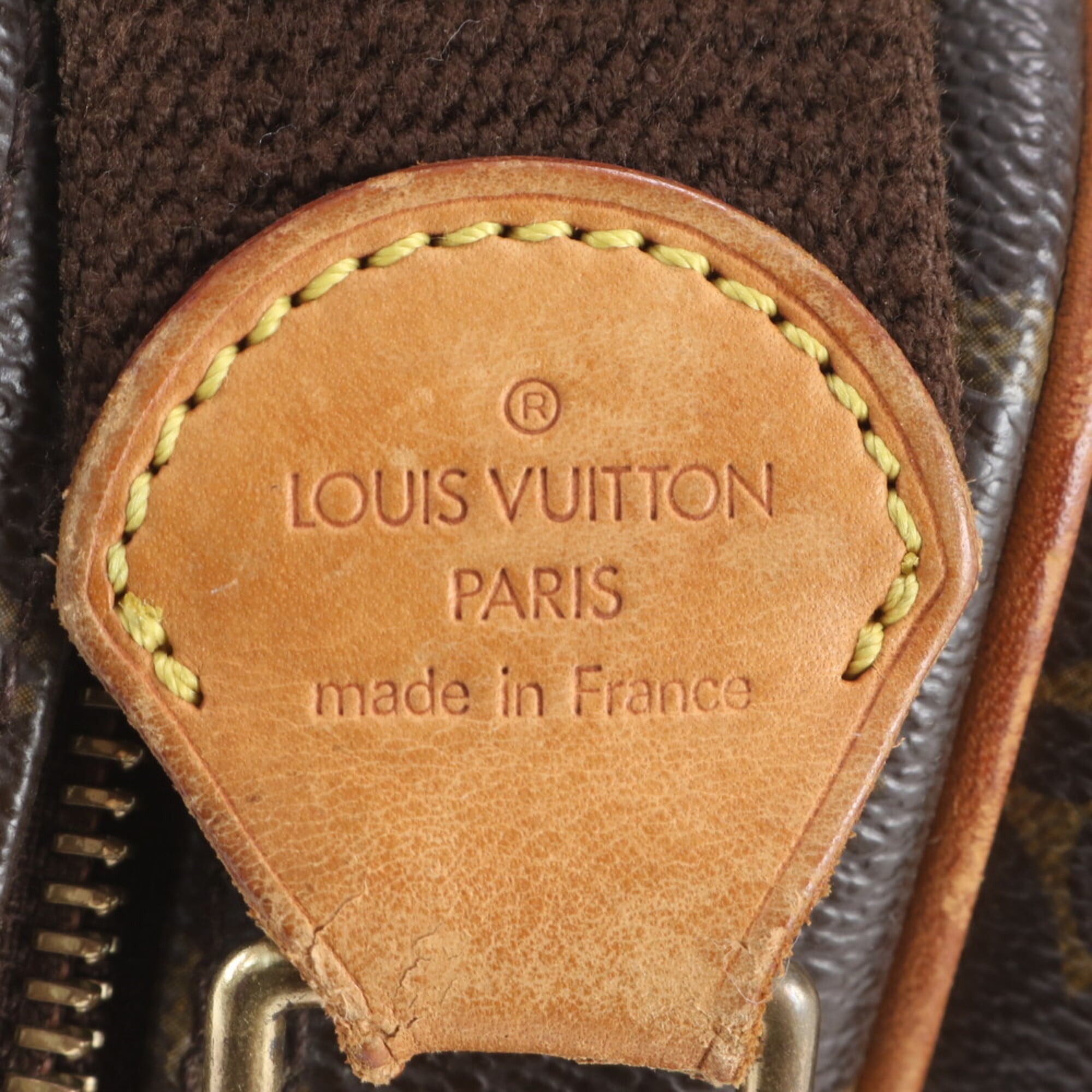 Louis Vuitton Monogram Brown Leather Coated Canvas Shoulder Bag (Pre-Owned)