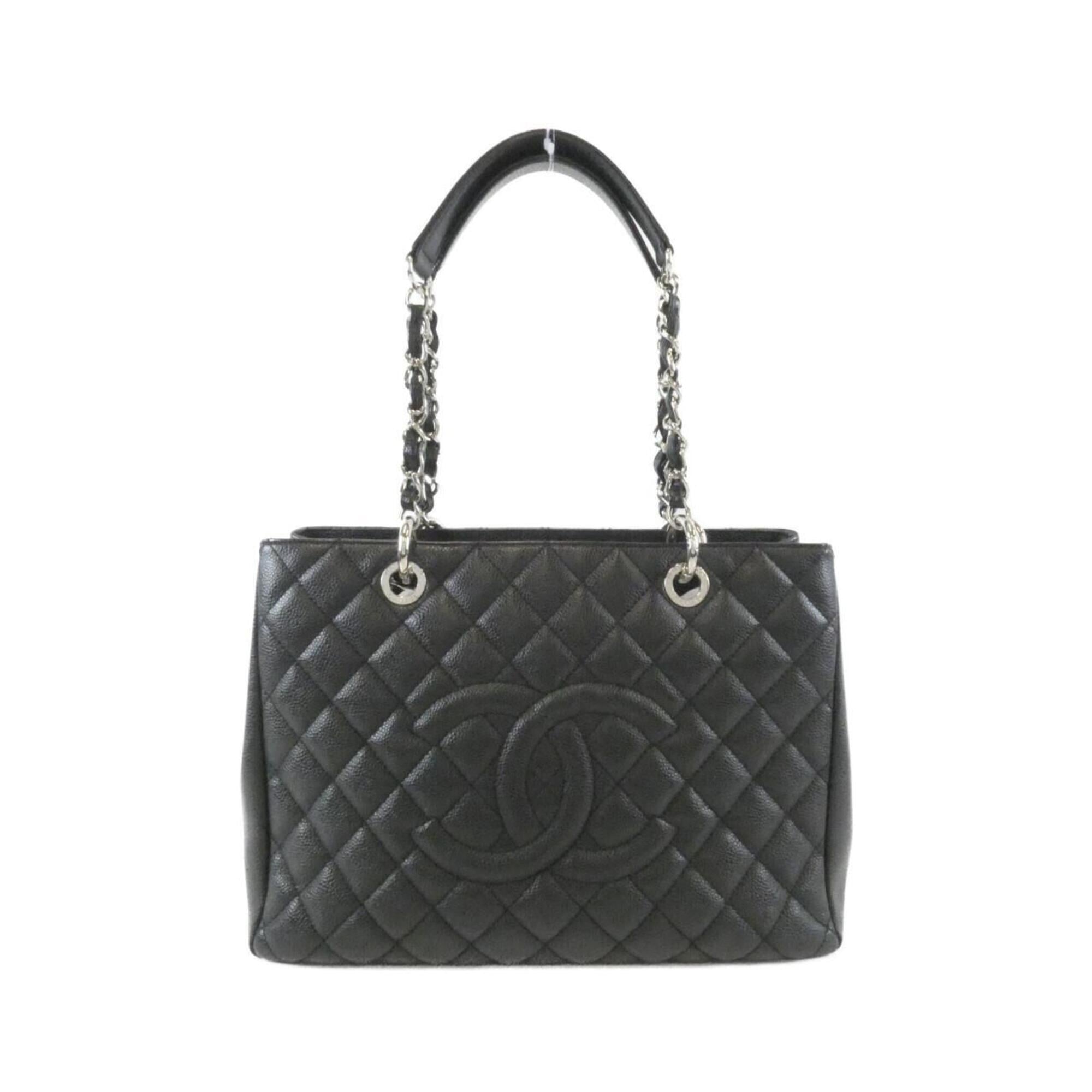 Chanel Black Grained Calfskin Shoulder Bag (Pre-Owned)