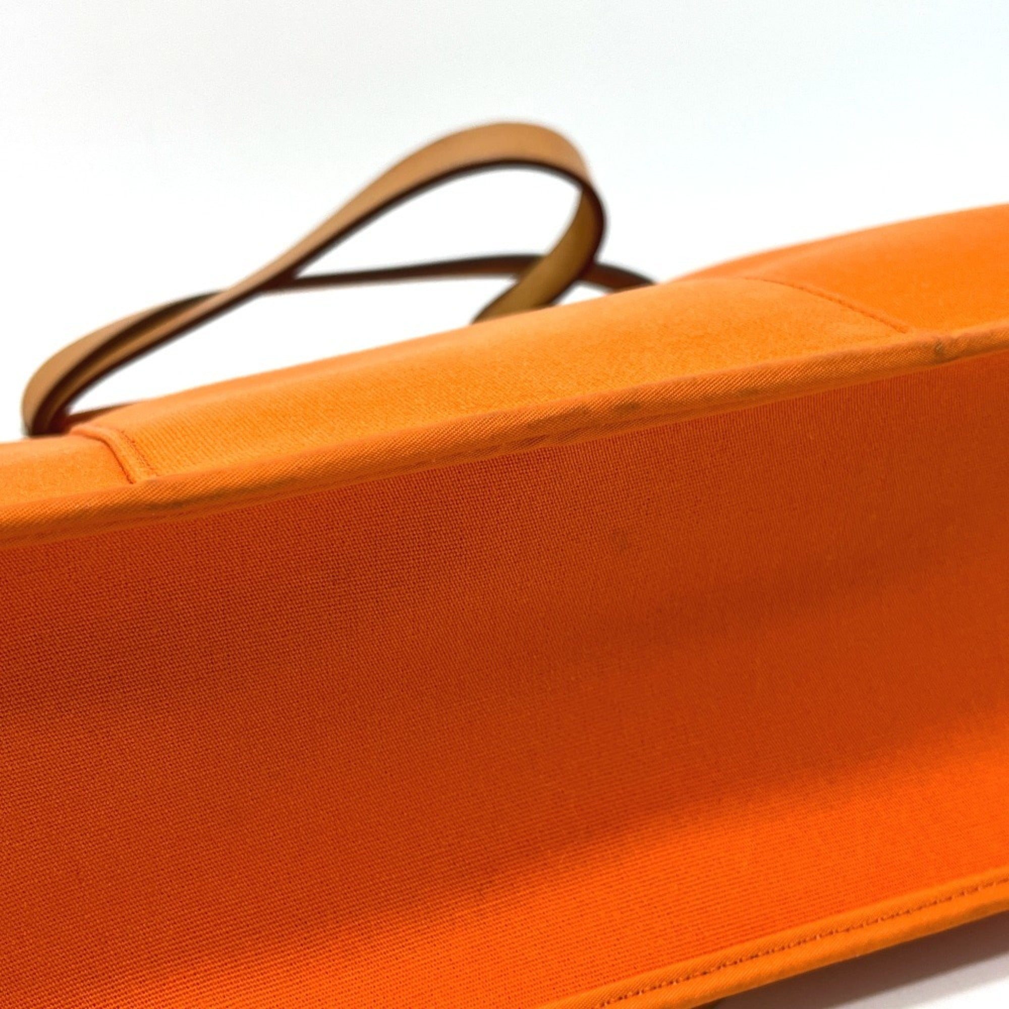 Hermes Orange Toile H Handbag Tote Bag (Pre-Owned)