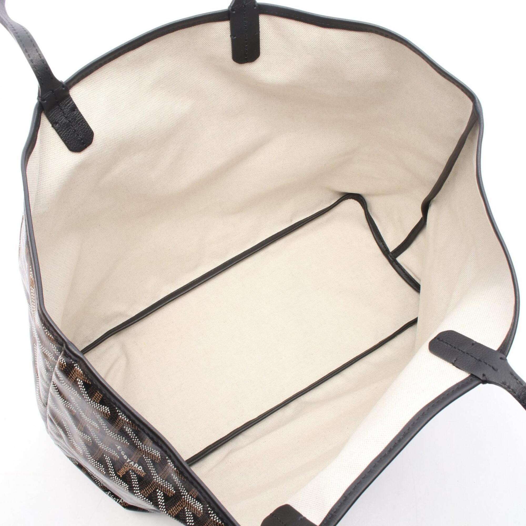 Goyard Black Brown White Coated Canvas Leather Handbag Tote Bag (Pre-Owned)