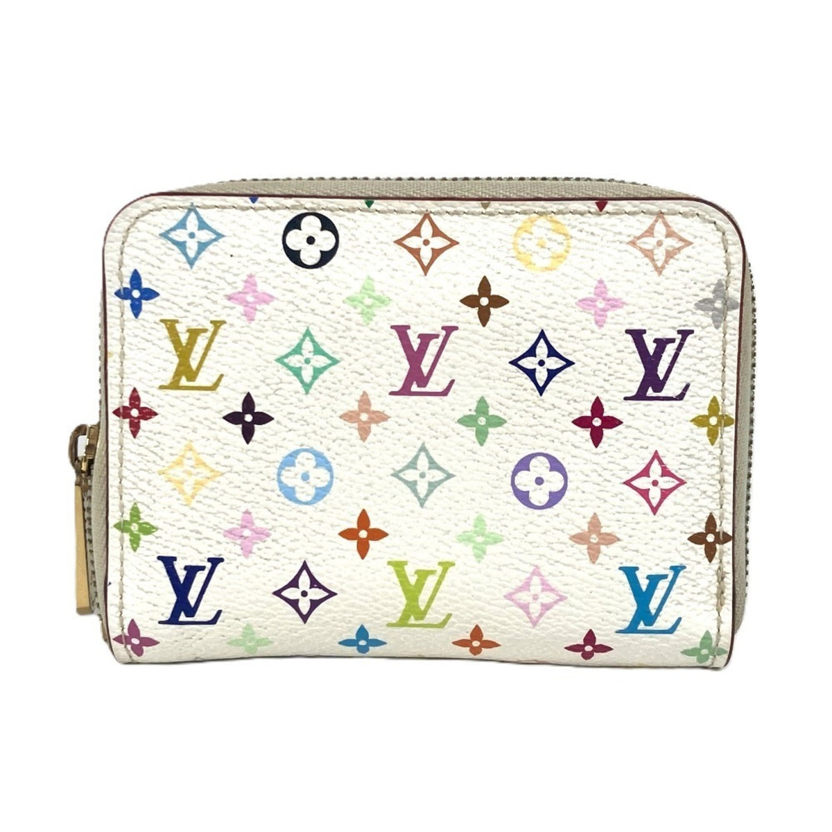 Louis Vuitton Monogram Multicolore Litchi White Monogram Multicolore Coin Purse/Coin Case (Pre-Owned)