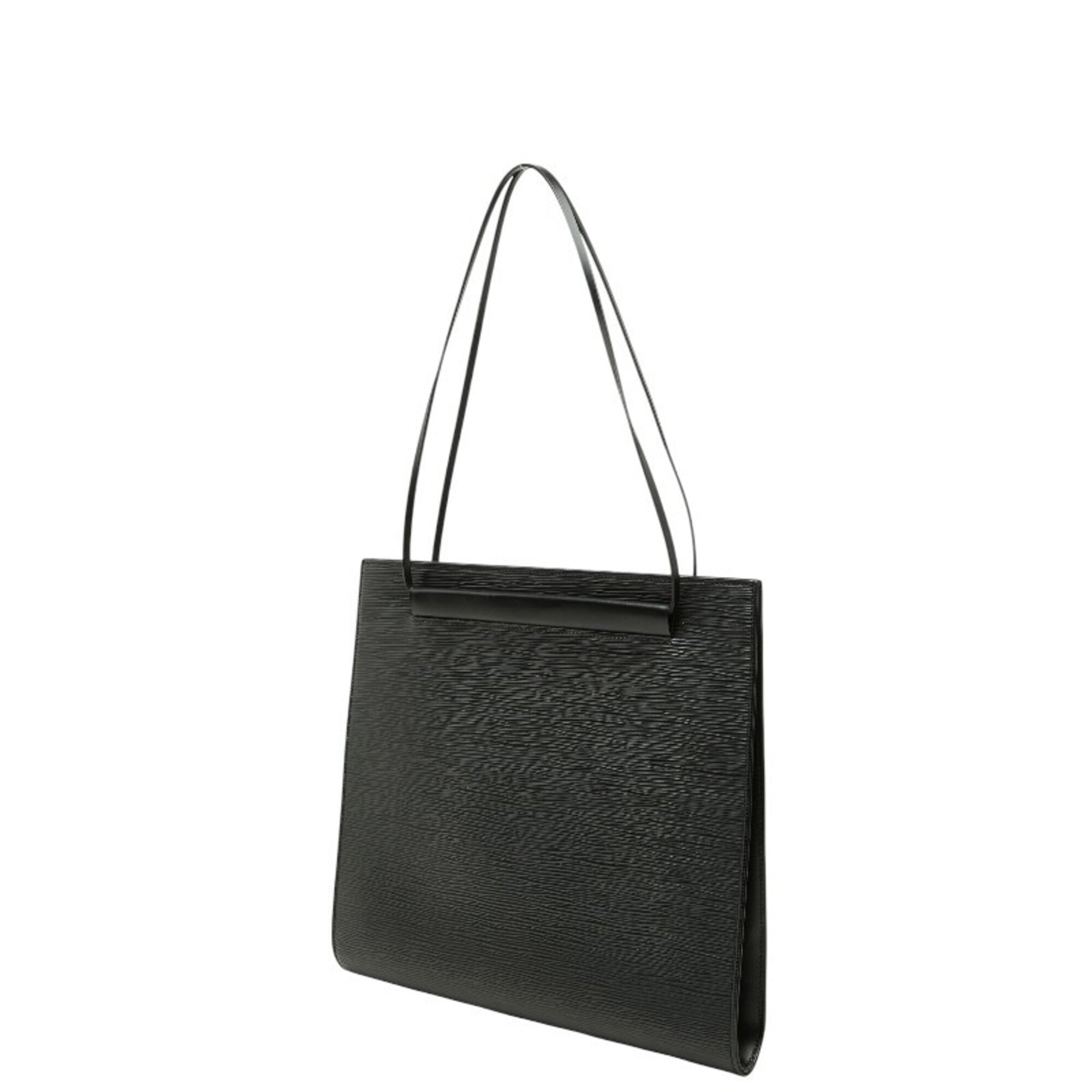 Louis Vuitton Black Noir Leather Shoulder Bag Tote Bag (Pre-Owned)