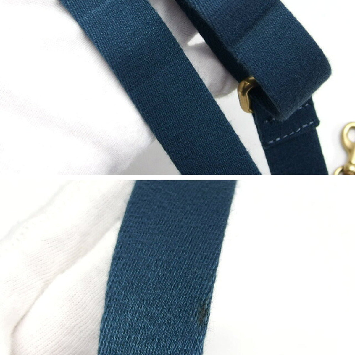 Coach Blue Brown Denim Leather Fabric Tote Bag (Pre-Owned)