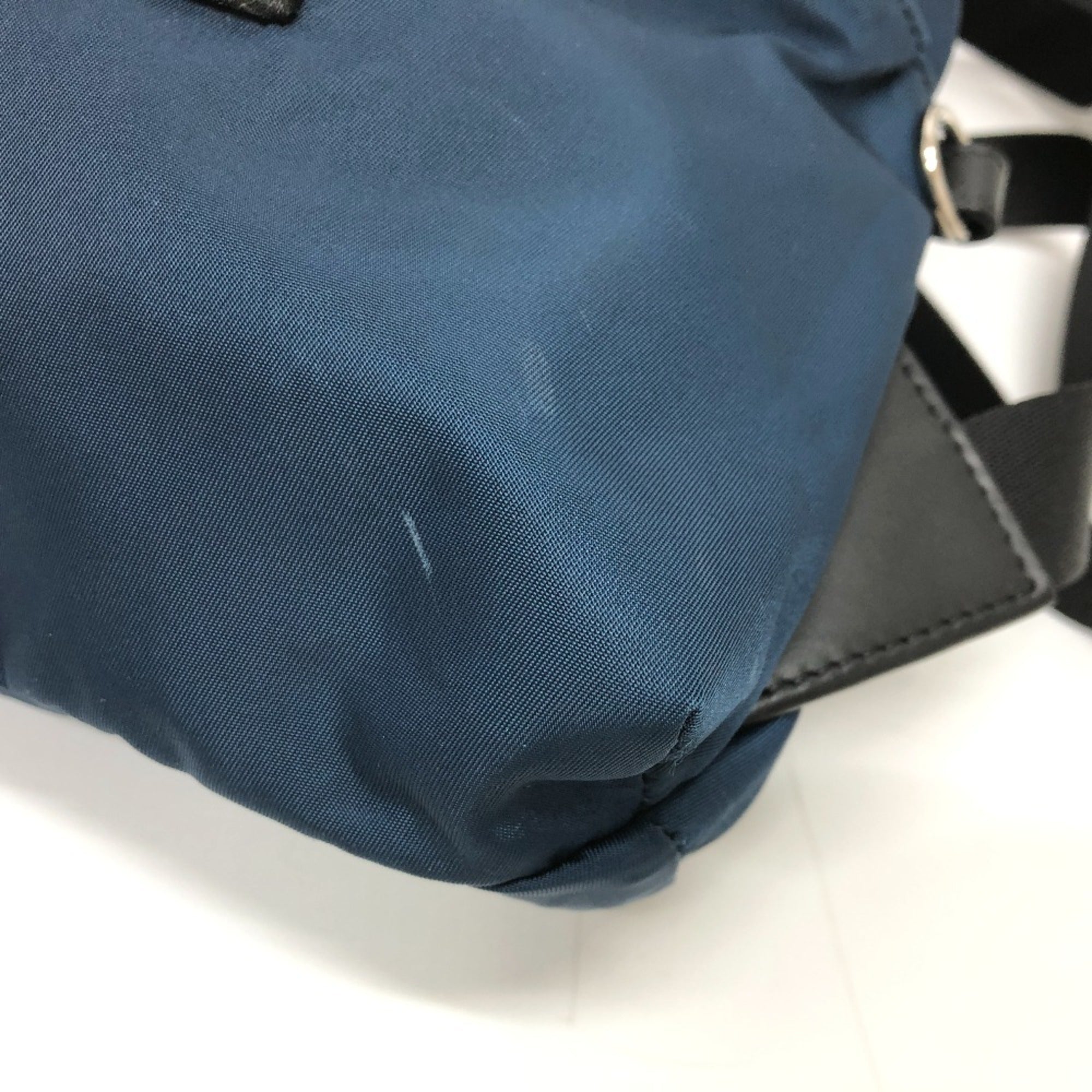 Fendi Zucca Navy Nylon Backpack (Pre-Owned)