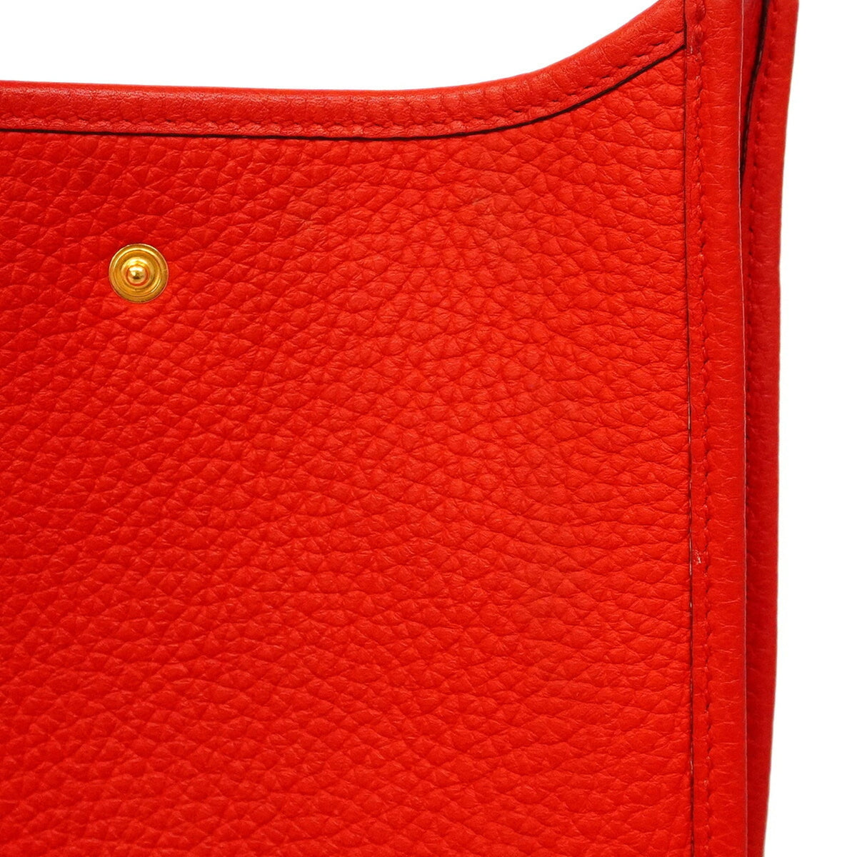 Hermes Red Color Taurillon Clemence Leather Shoulder Bag (Pre-Owned)
