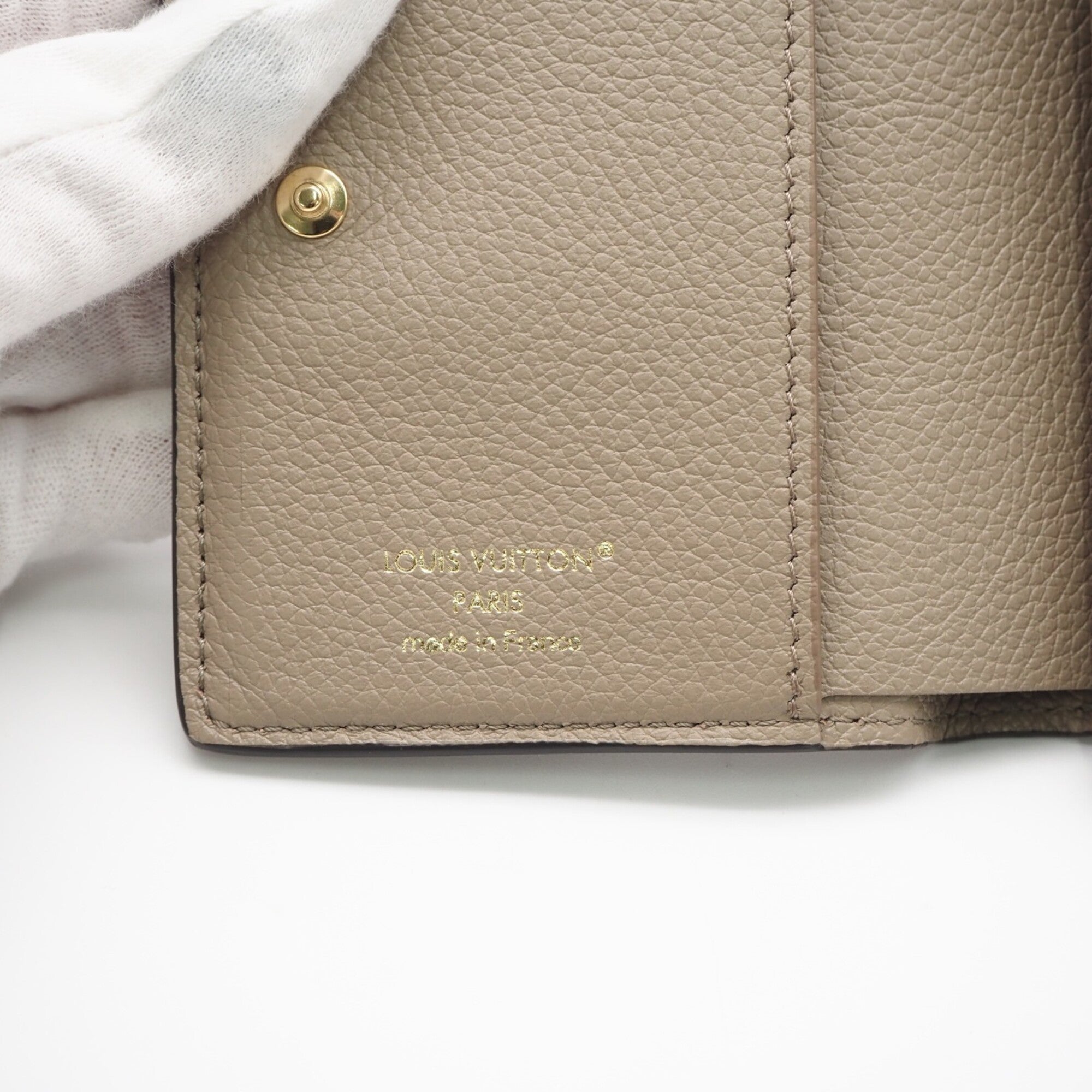 Louis Vuitton Empreinte Beige Leather Wallet (Bi-Fold) (Pre-Owned)