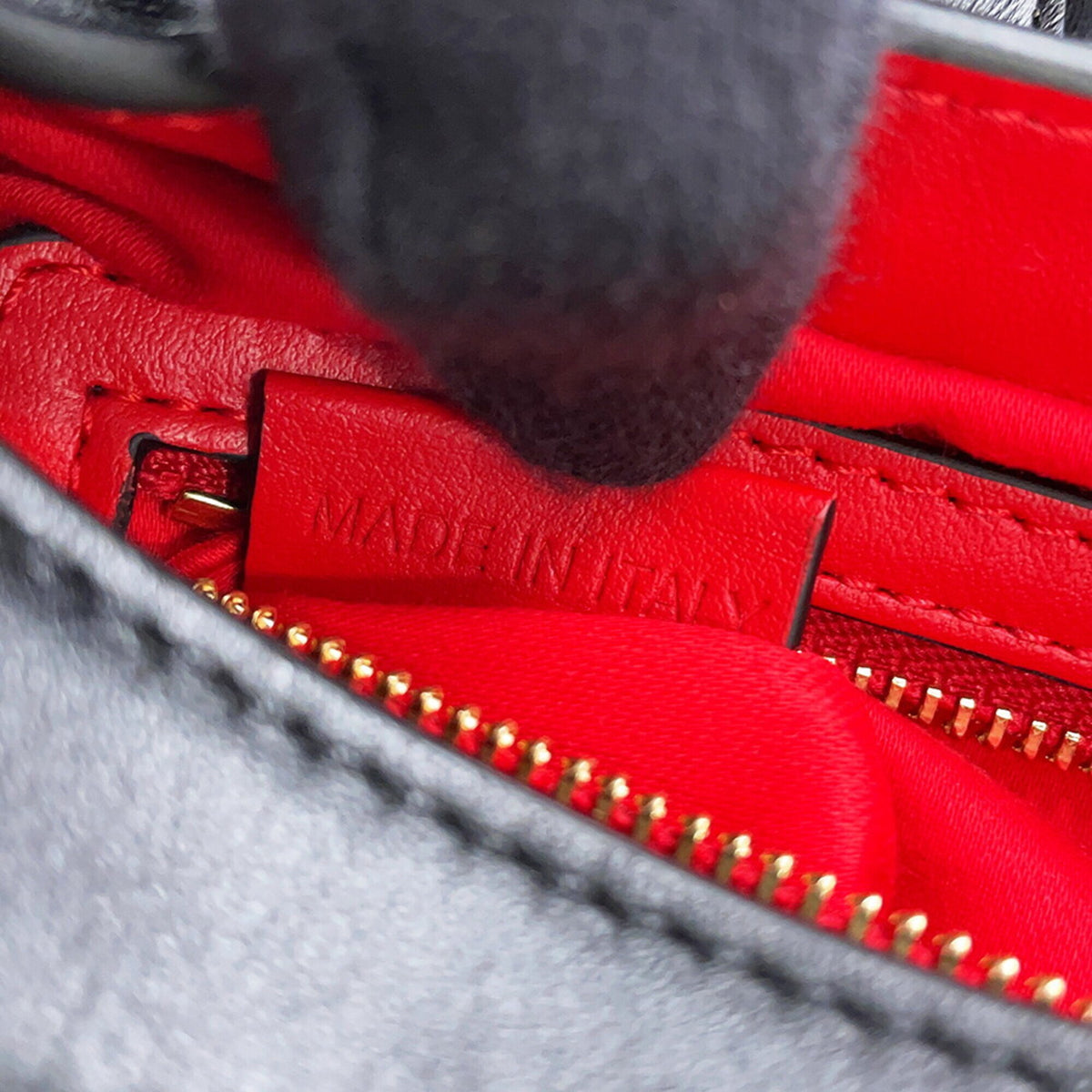 Christian Louboutin Black Red Color Leather Handbag Shoulder Bag (Pre-Owned)