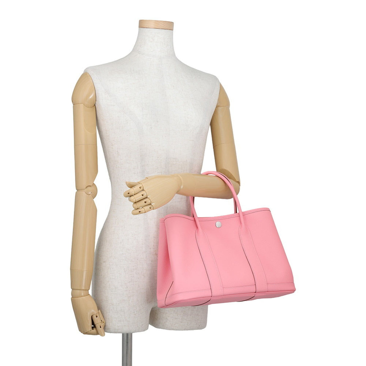 Hermes Garden Rose Confetti Epsom Leather Handbag Tote Bag (Pre-Owned)