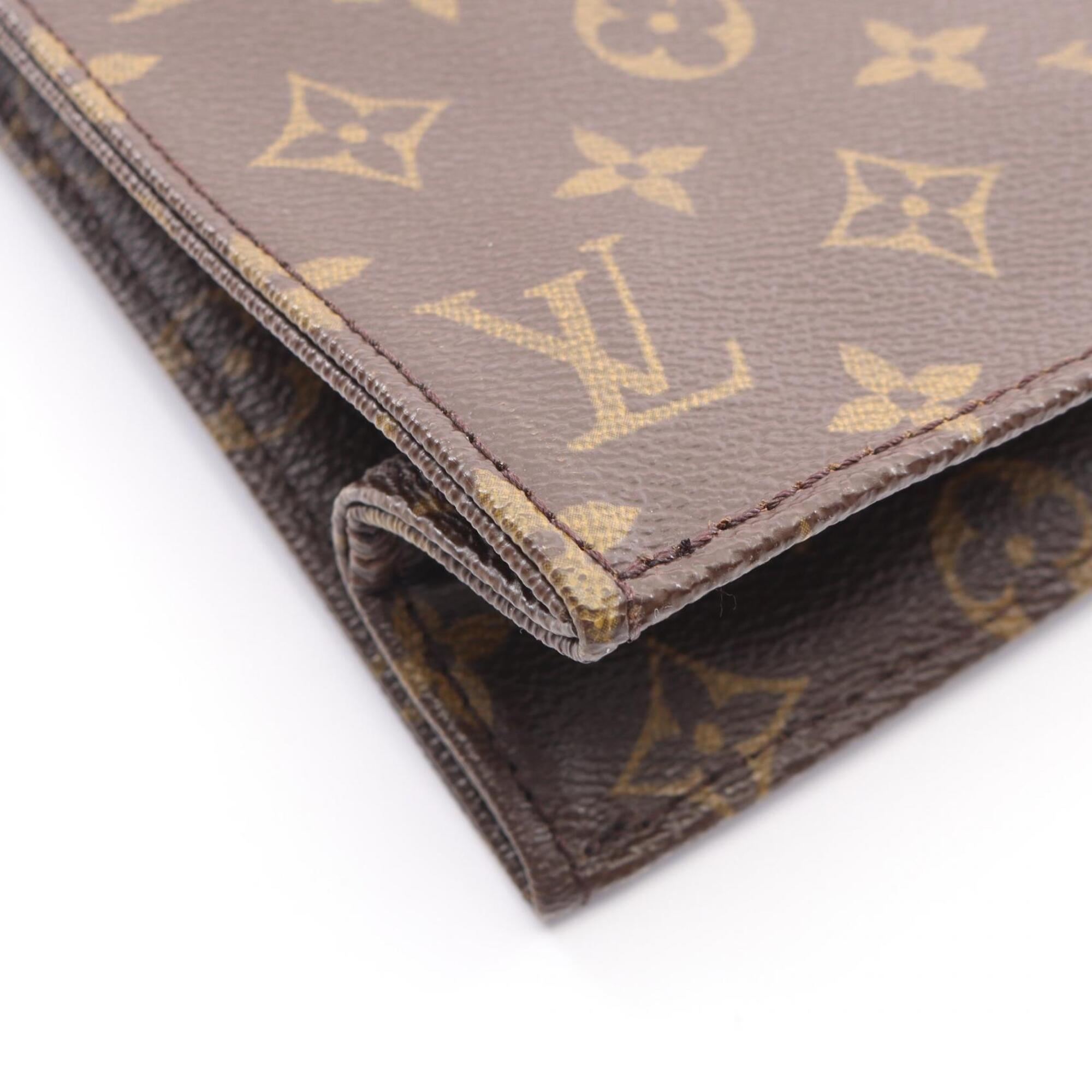 Louis Vuitton Brown Coated Canvas Leather Handbag Tote Bag (Pre-Owned)