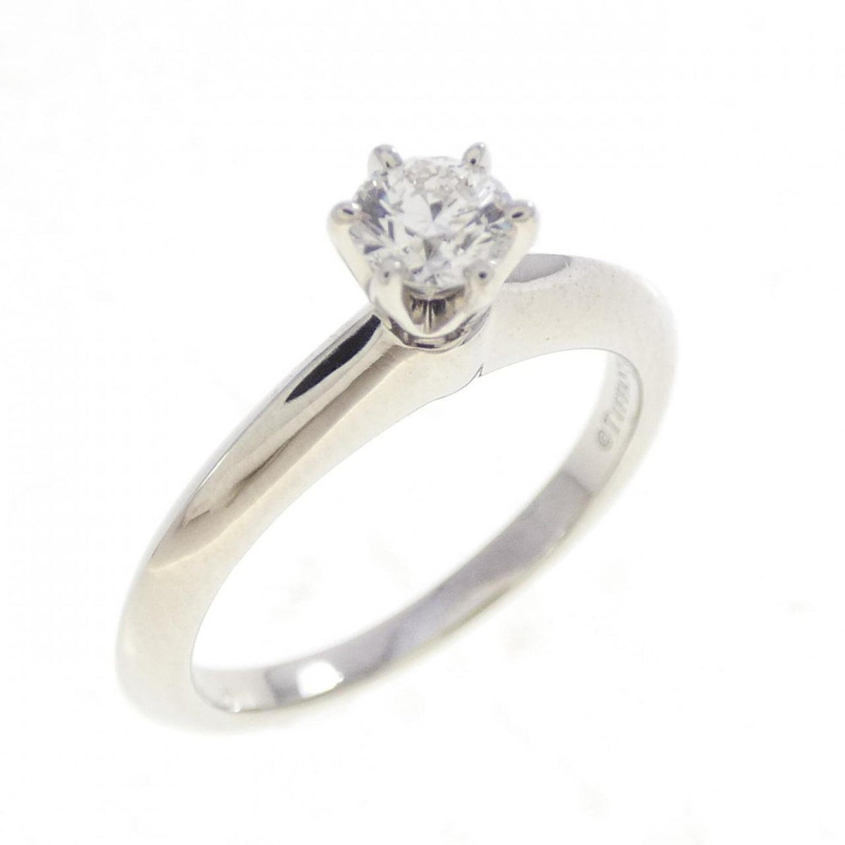 Tiffany Platinum Platinum 950 Band Ring (Pre-Owned)