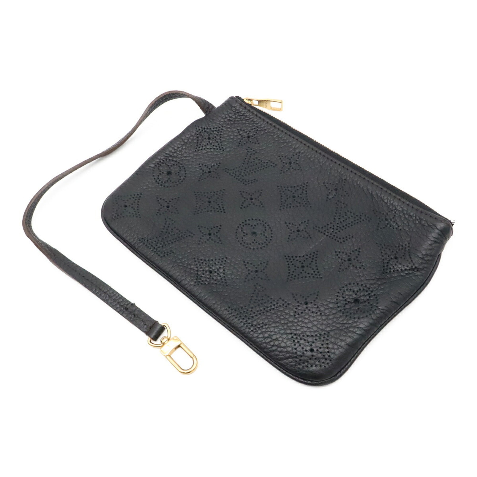 Louis Vuitton Black Noir Mahina Leather Leather Handbag Pouch Shoulder Bag (Pre-Owned)