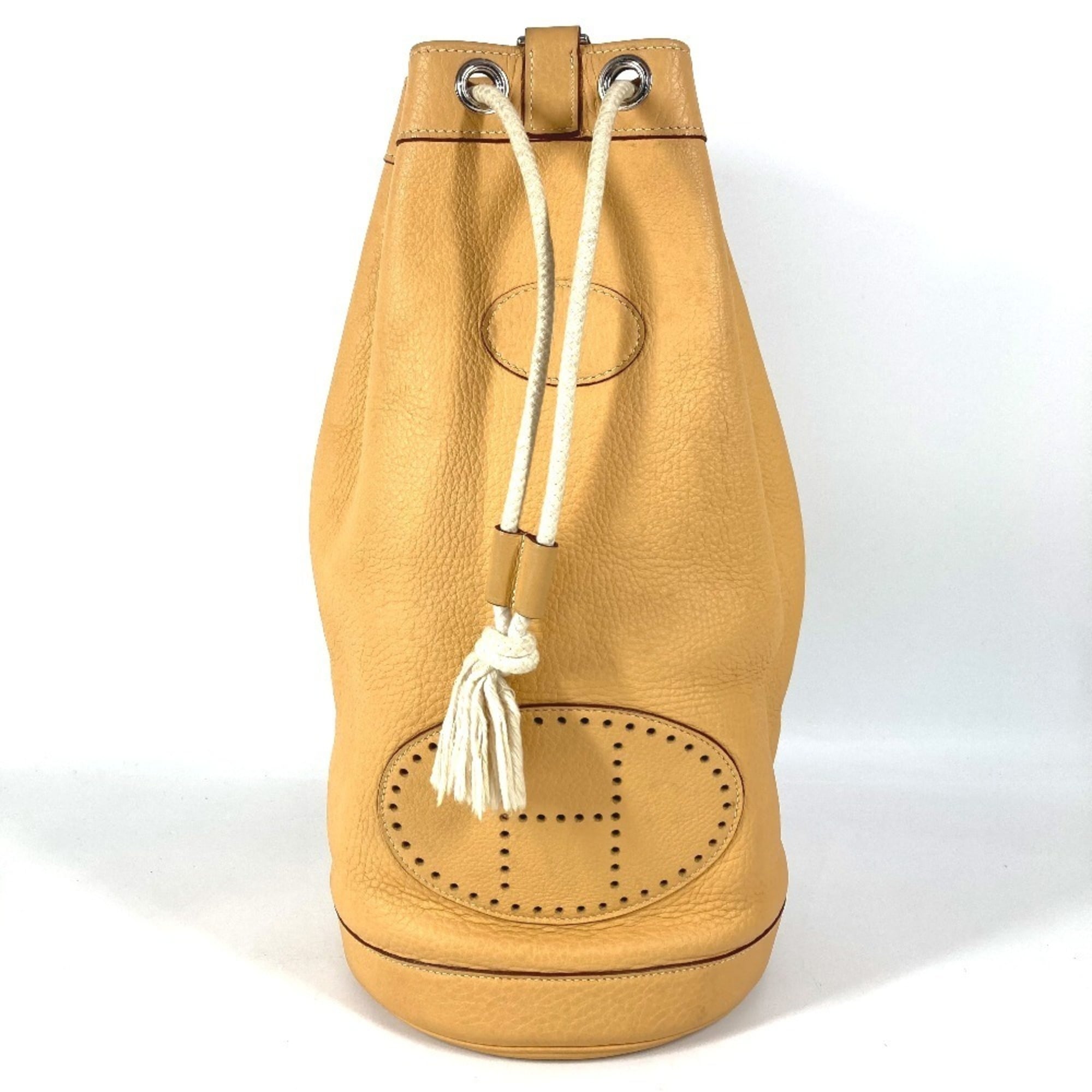 Hermes Beige Yellow Taurillon Clemence Leather Shoulder Bag (Pre-Owned)