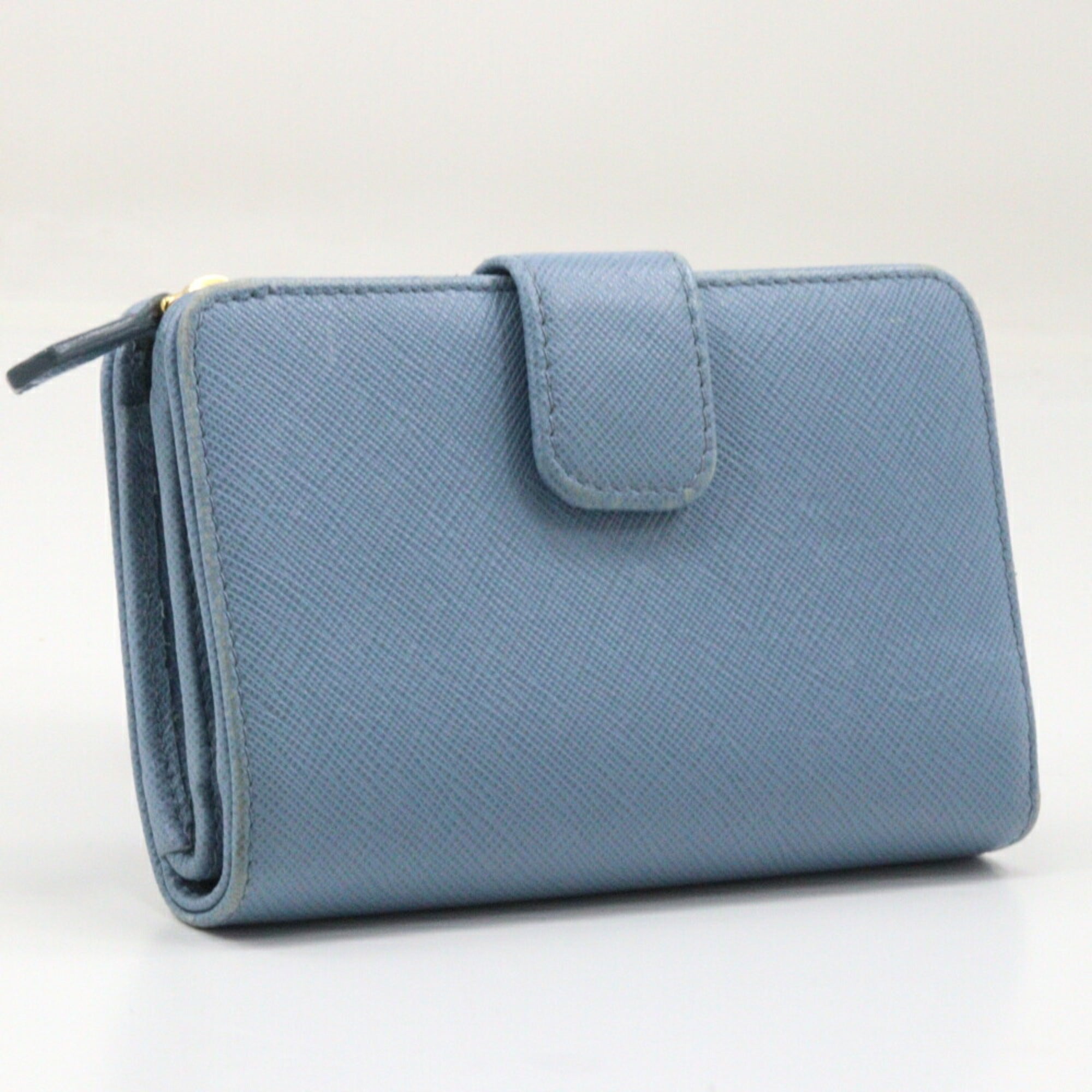 Prada Astrale Light Blue Saffiano Wallet (Bi-Fold) (Pre-Owned)