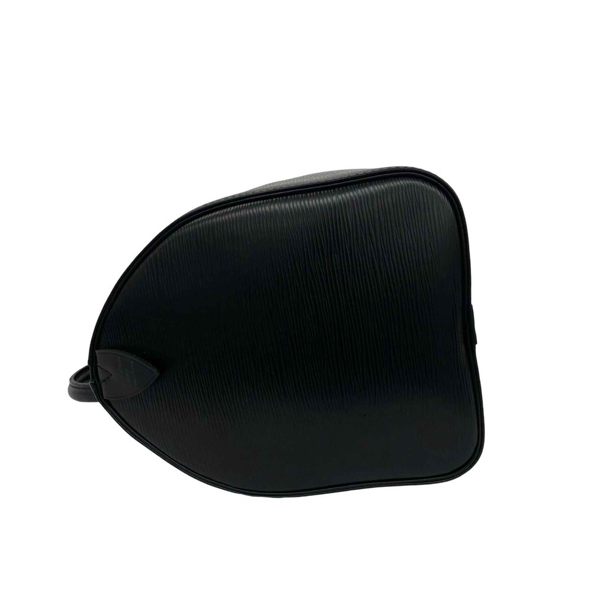 Louis Vuitton Black Leather Boston Bag Handbag (Pre-Owned)