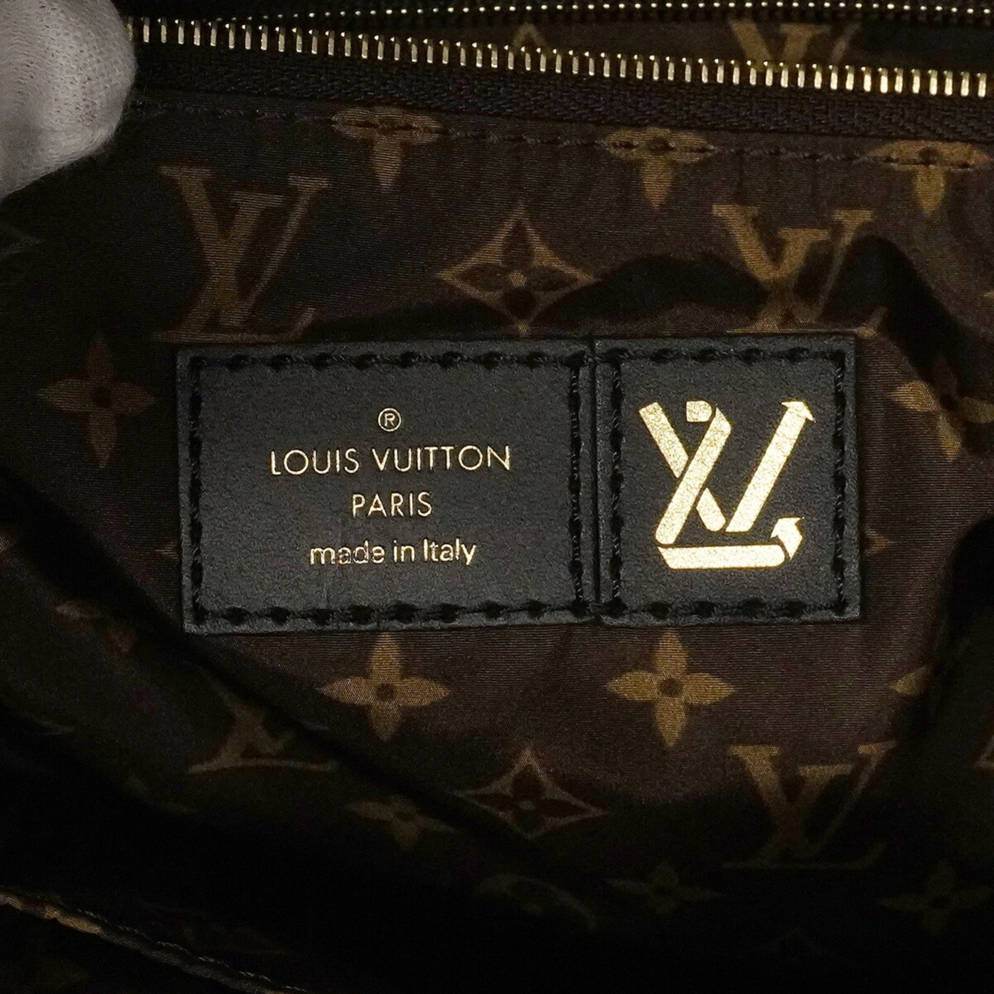 Louis Vuitton Black Brown Tote Bag (Pre-Owned)
