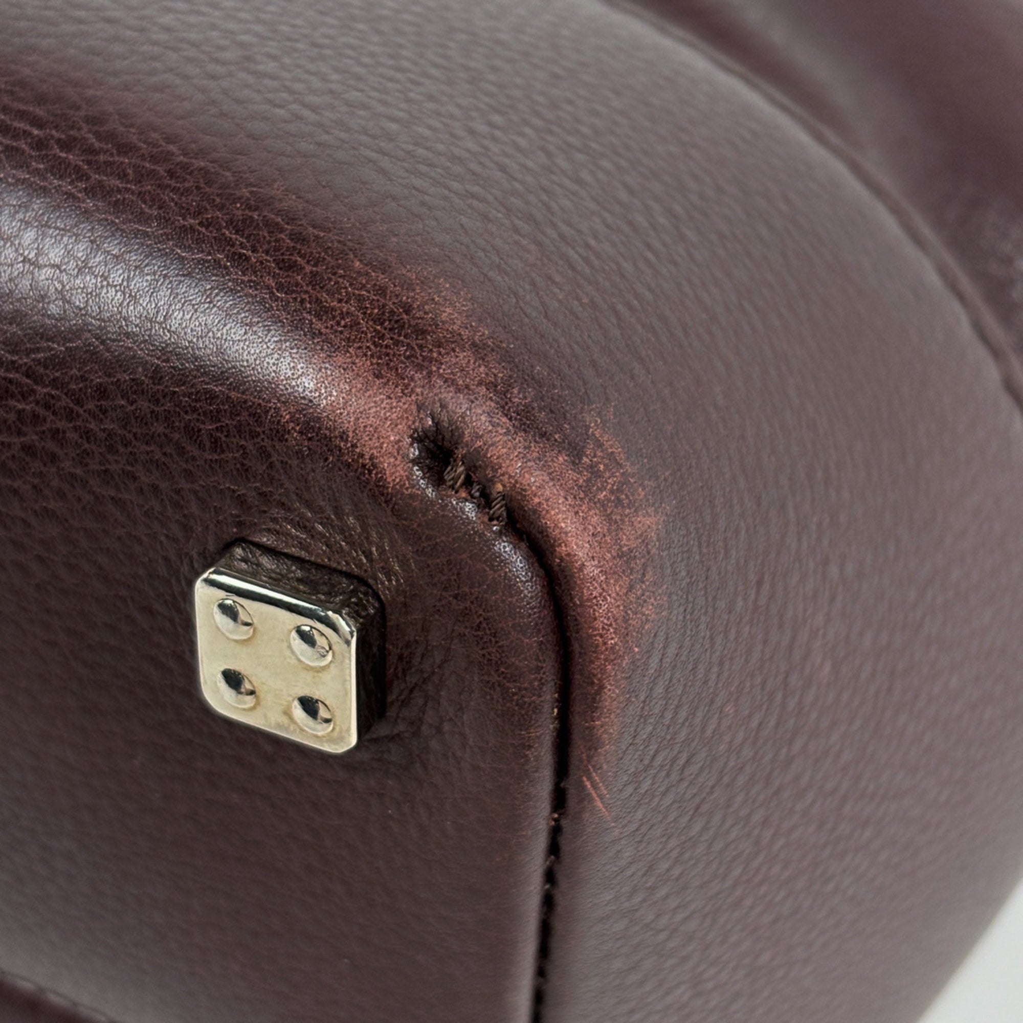 Loewe Brown Leather Handbag Tote Bag (Pre-Owned)