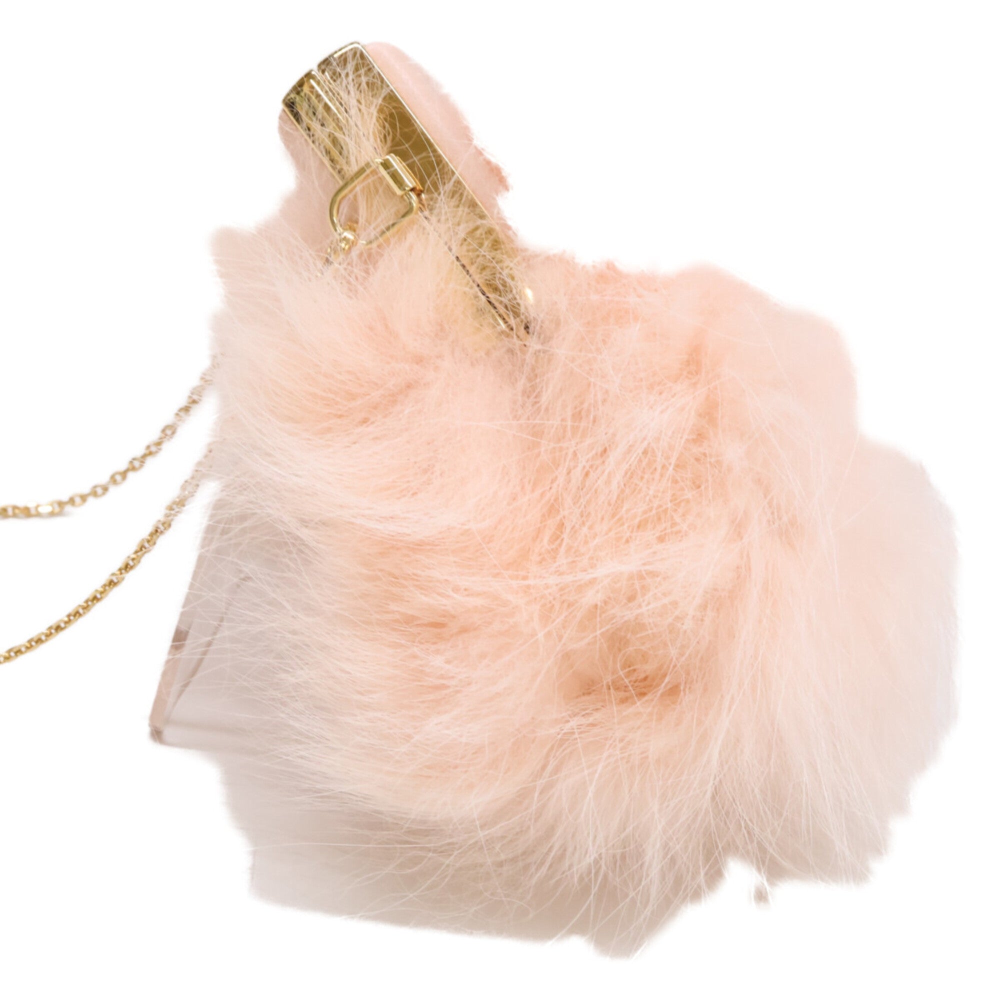 Fendi Pink Fur Pouch Shoulder Bag (Pre-Owned)