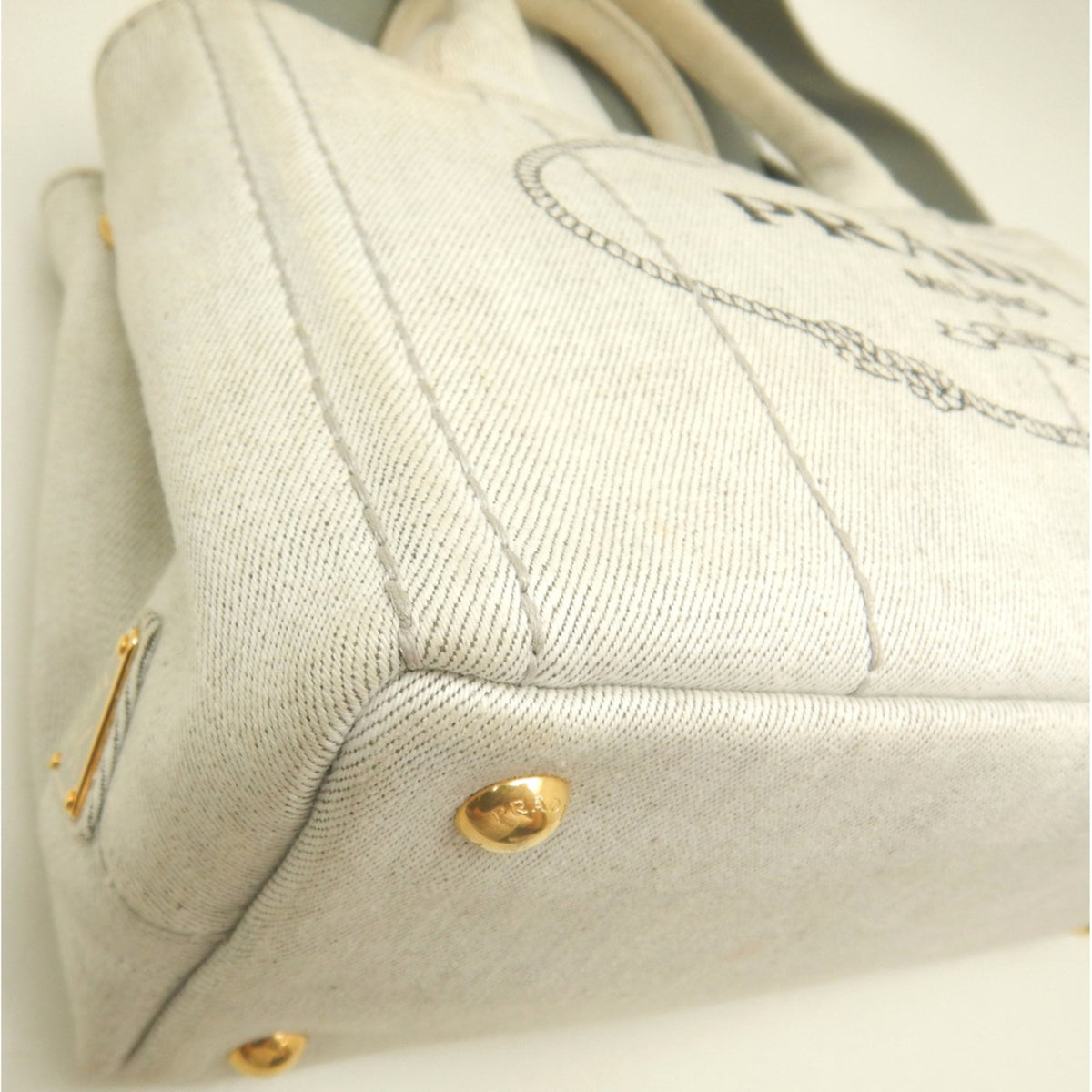 Prada Canapa Bianco Canapa Tote Bag (Pre-Owned)