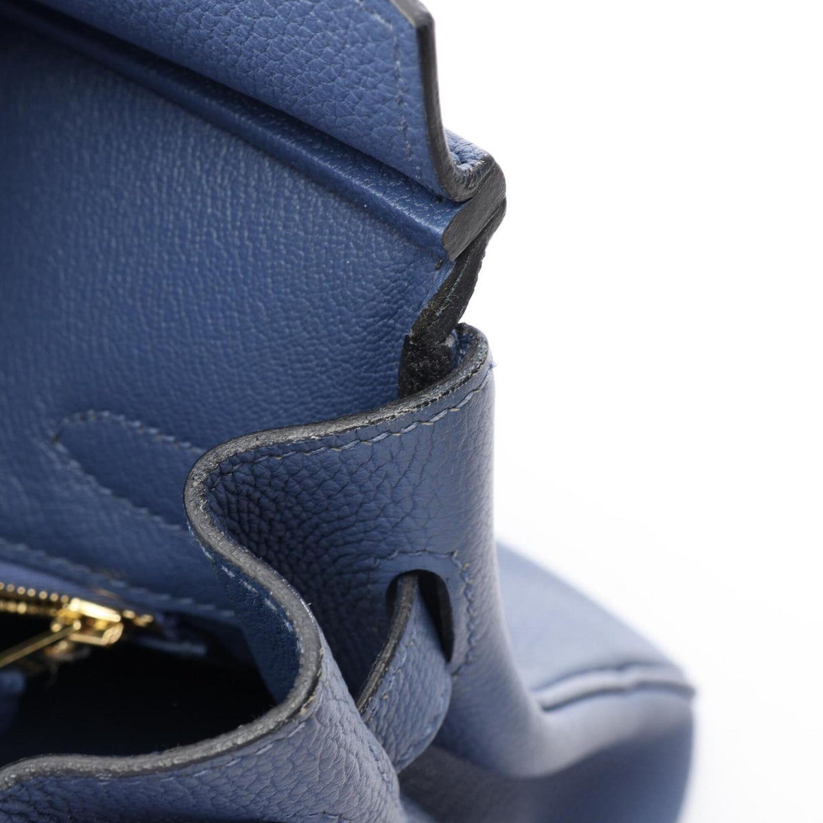 Hermes Blue Togo Leather Handbag (Pre-Owned)