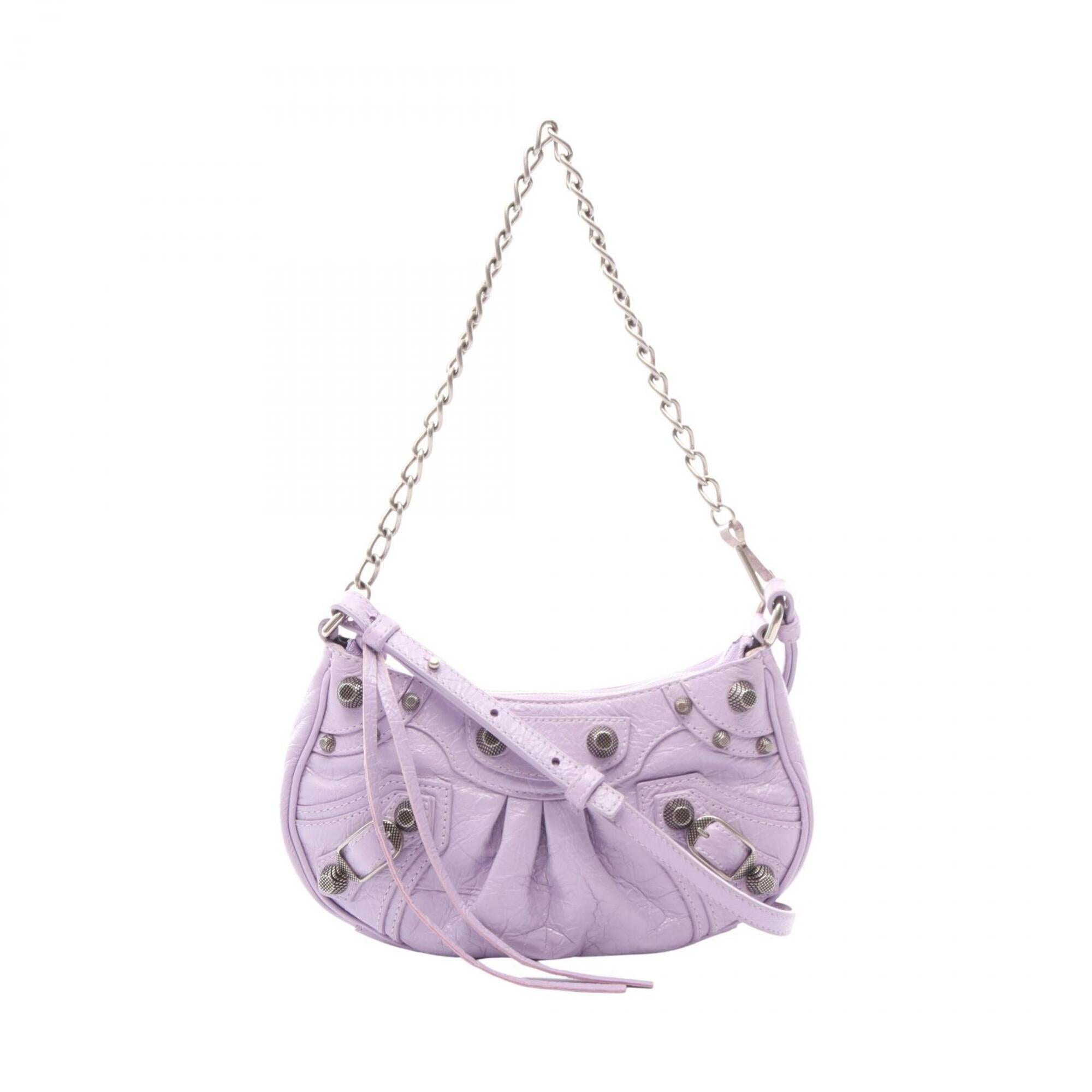 Balenciaga Purple Leather Handbag (Pre-Owned)