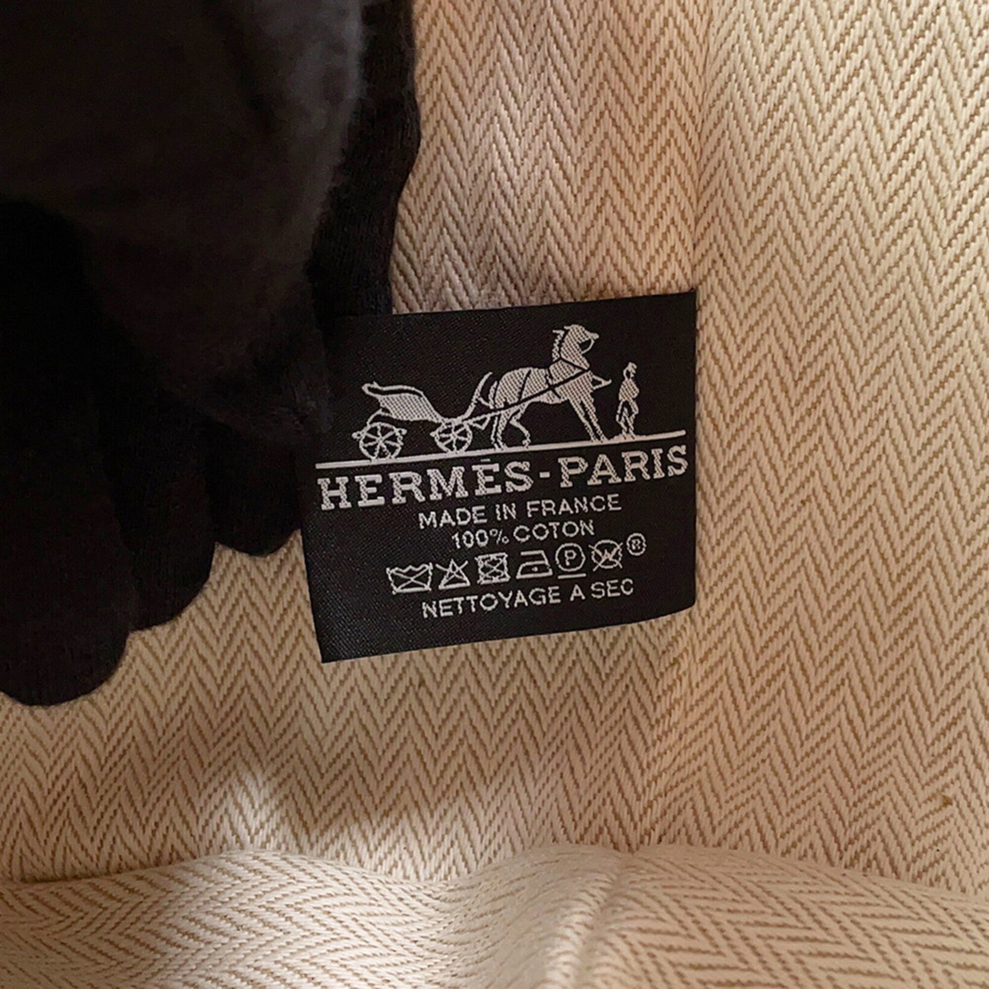 Hermes Kara Feu Canvas Handbag Pouch (Pre-Owned)