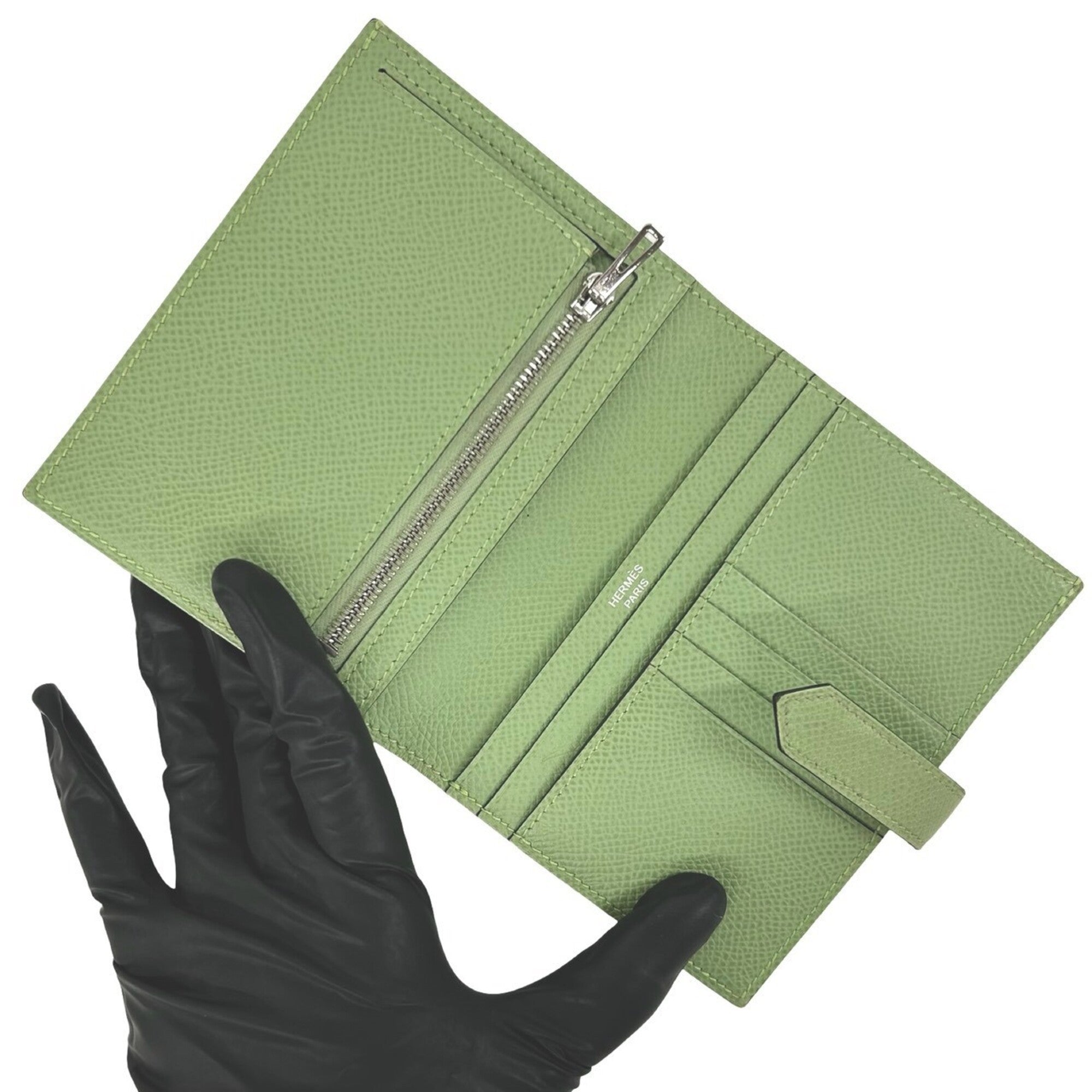 Hermes Green Epsom Leather Wallet (Bi-Fold) (Pre-Owned)