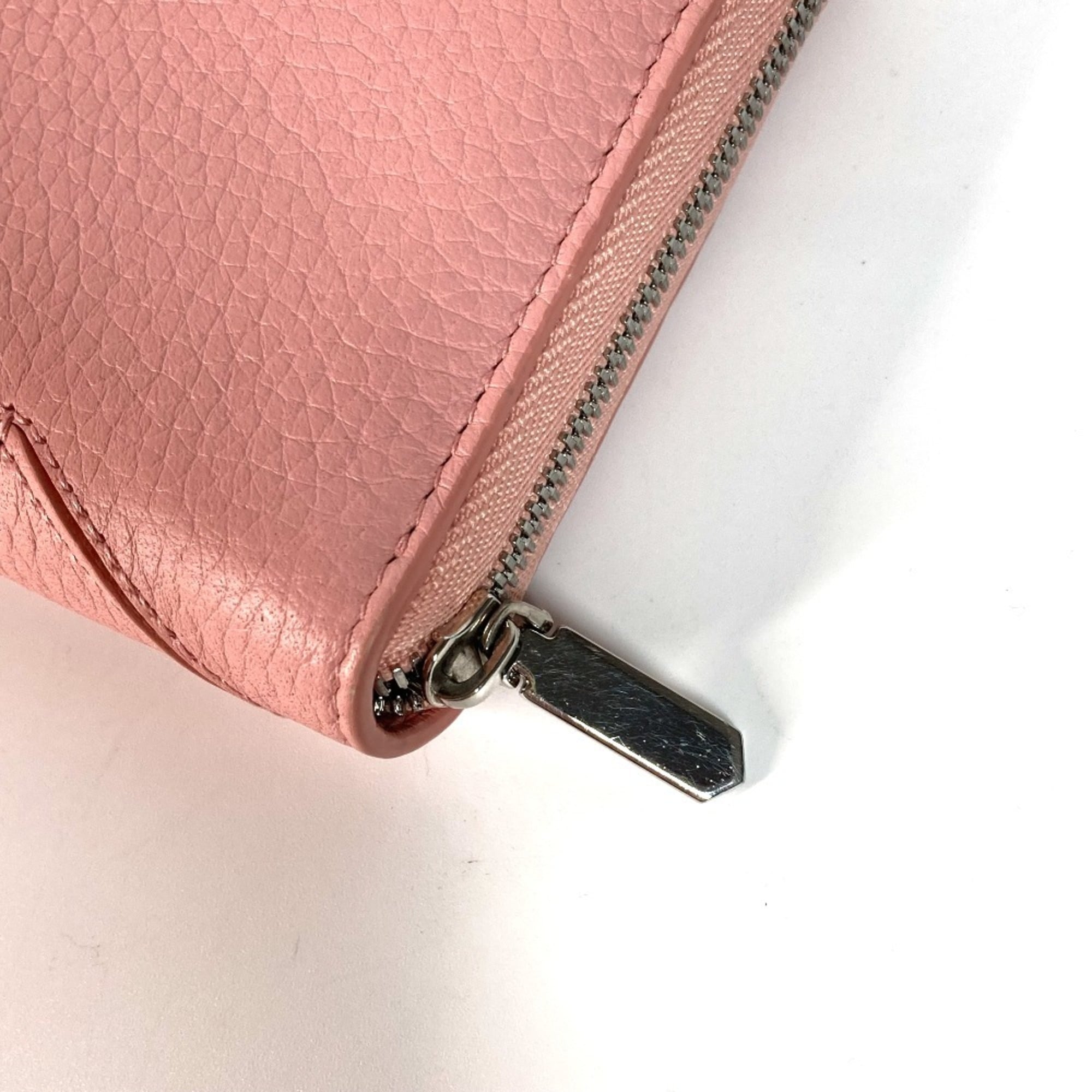 Tiffany Pink Leather Long Wallet (Bi-Fold) (Pre-Owned)