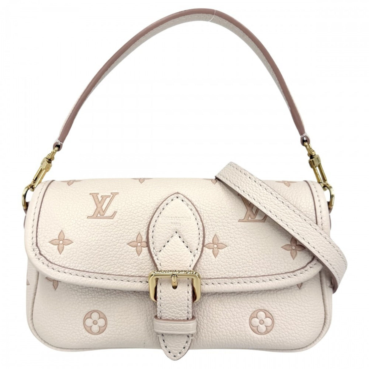 Louis Vuitton Beige Pink Monogram Empreinte Handbag Shoulder Bag (Pre-Owned)