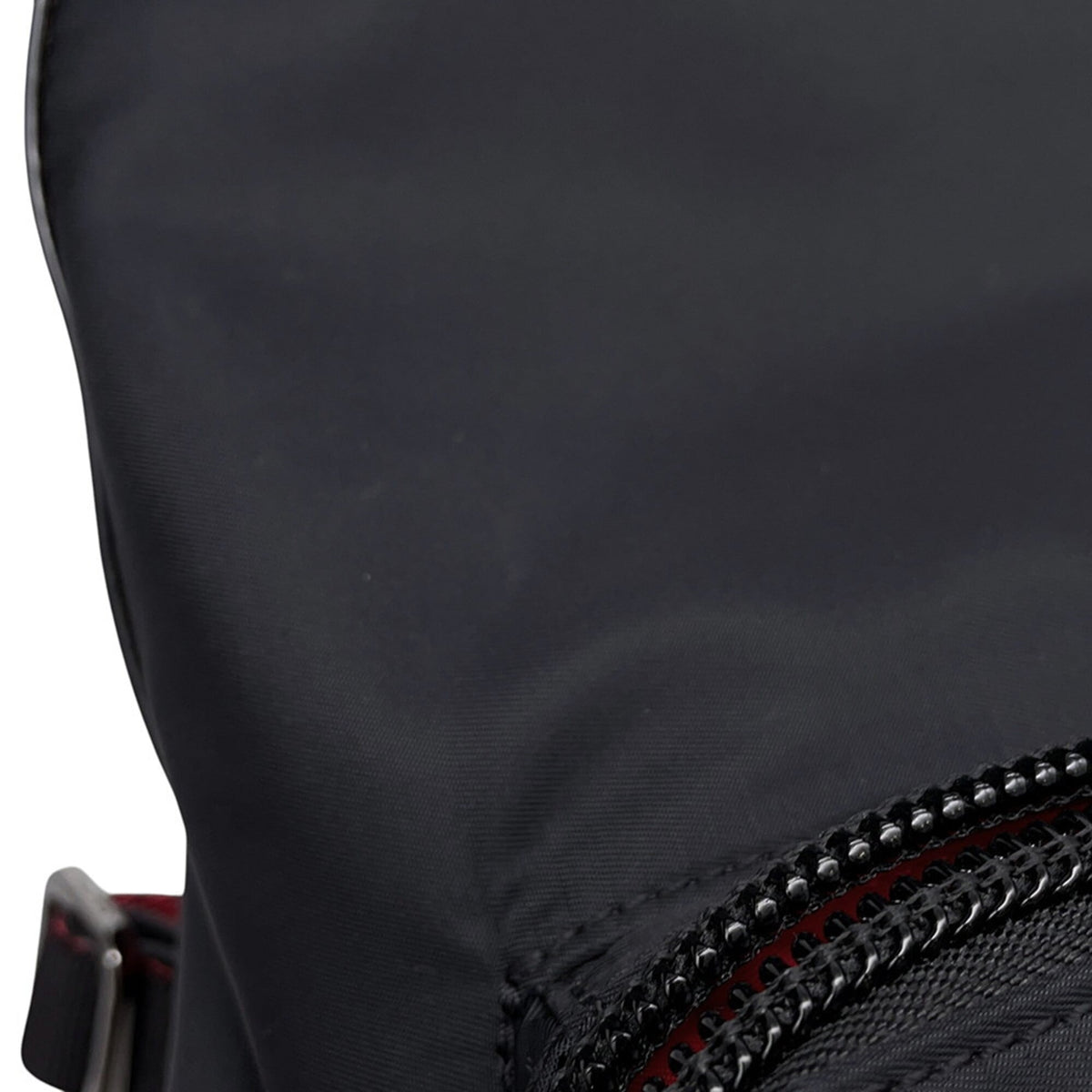 Christian Louboutin Black Red Color Nylon Leather Rubber Backpack (Pre-Owned)