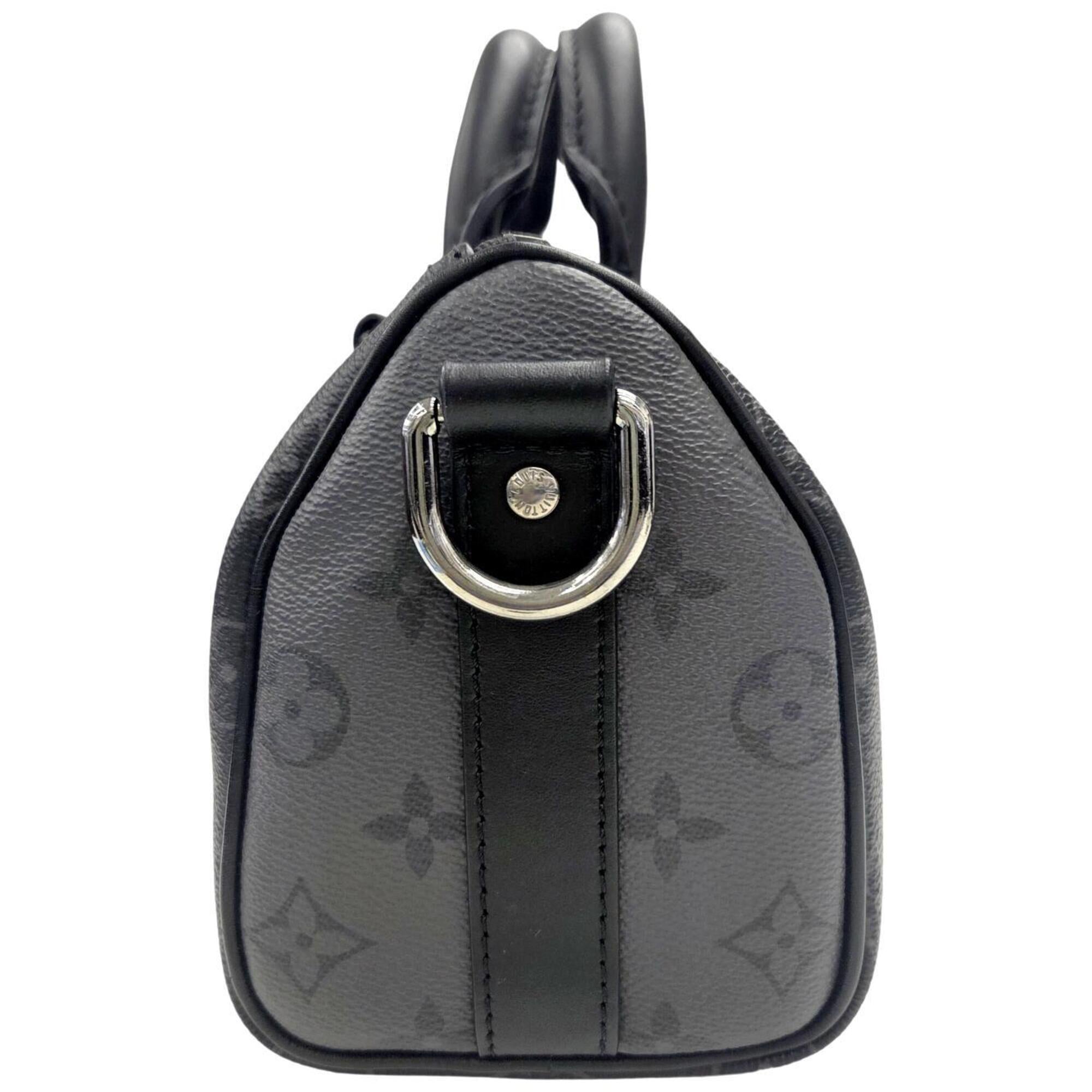 Louis Vuitton Monogram Eclipse Black Gray Monogram Eclipse Monogram Eclipse Boston Bag Shoulder Bag (Pre-Owned)
