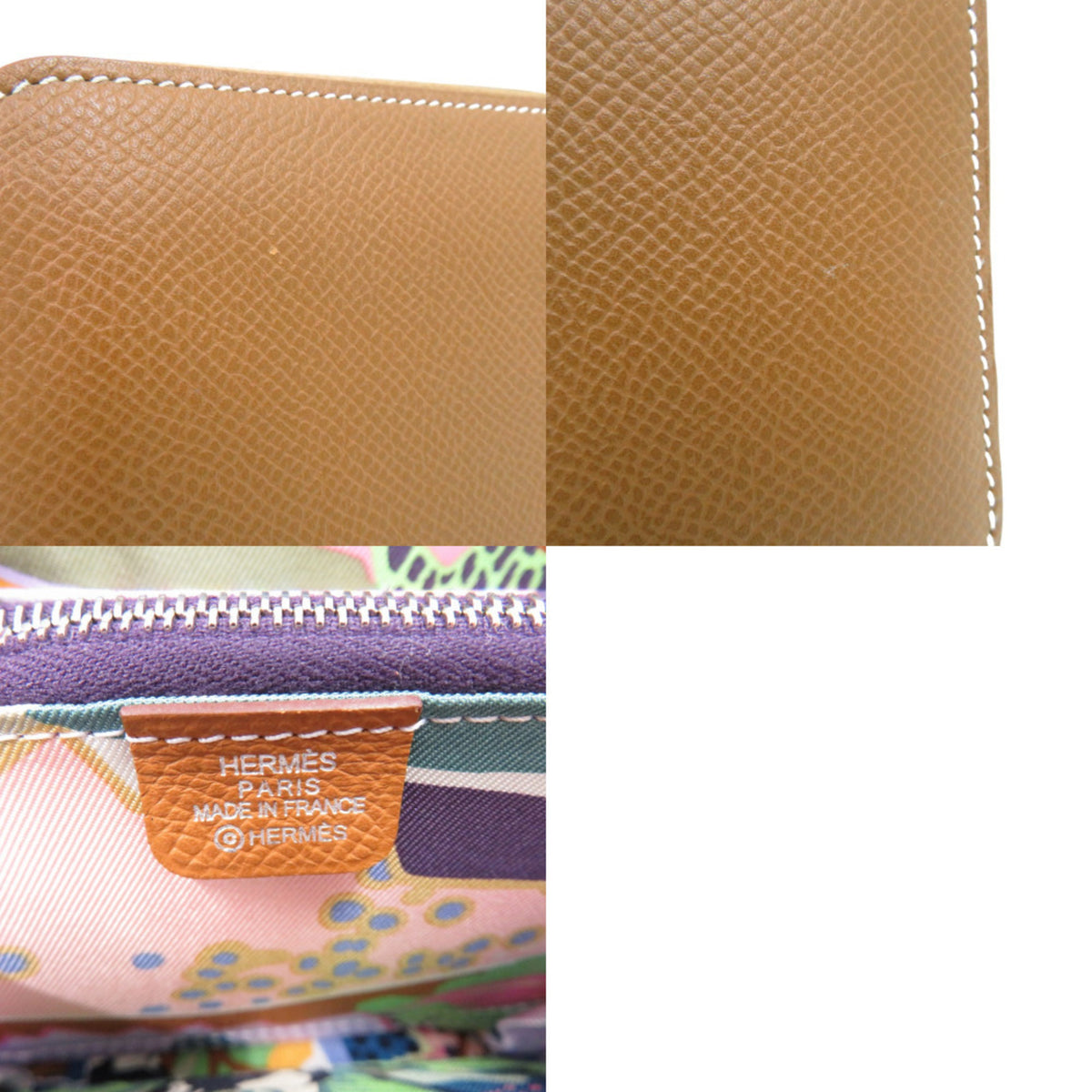 Hermes Brown Leather Coin Purse/Coin Case (Pre-Owned)