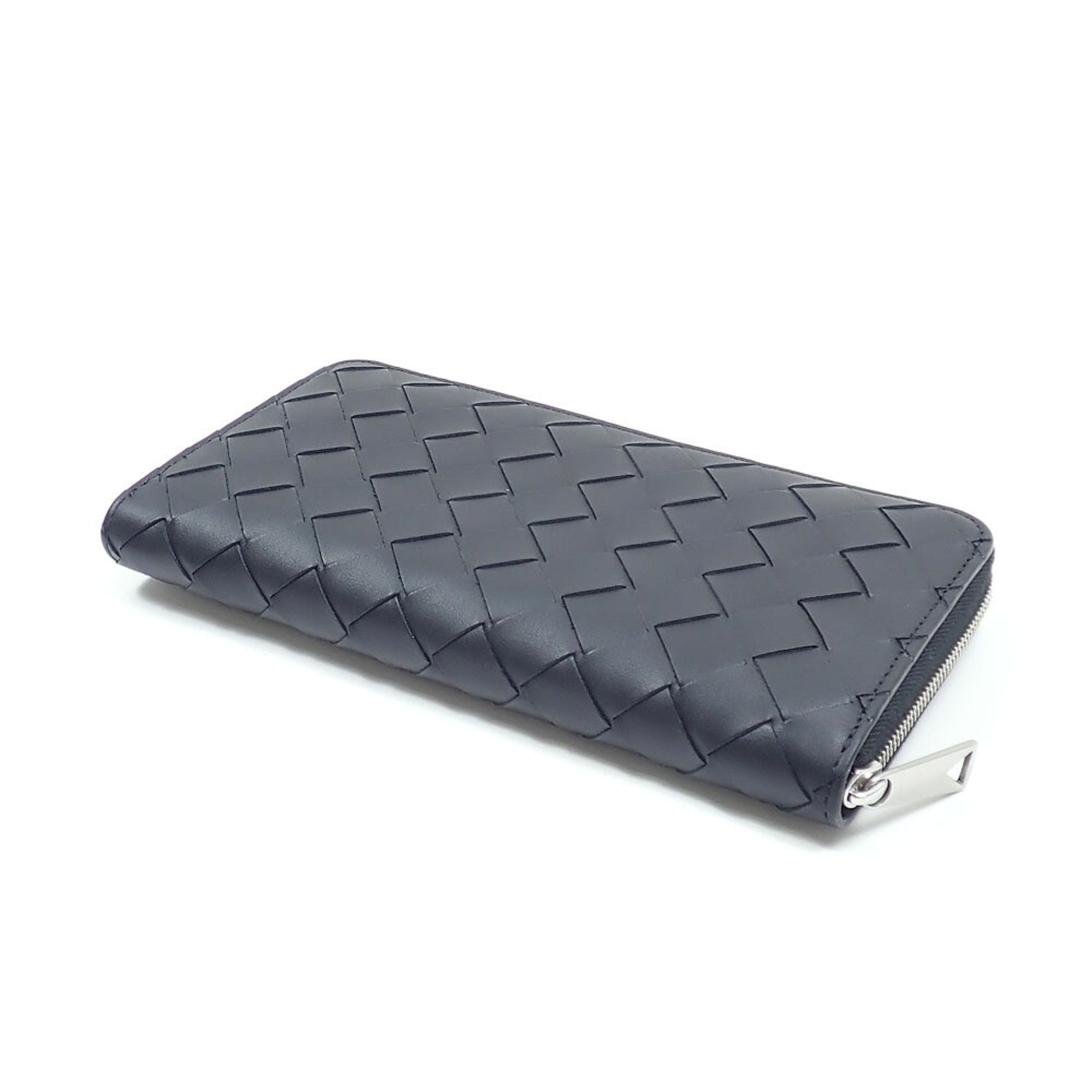 Bottega Veneta Black Intrecciato Long Wallet (Bi-Fold) (Pre-Owned)
