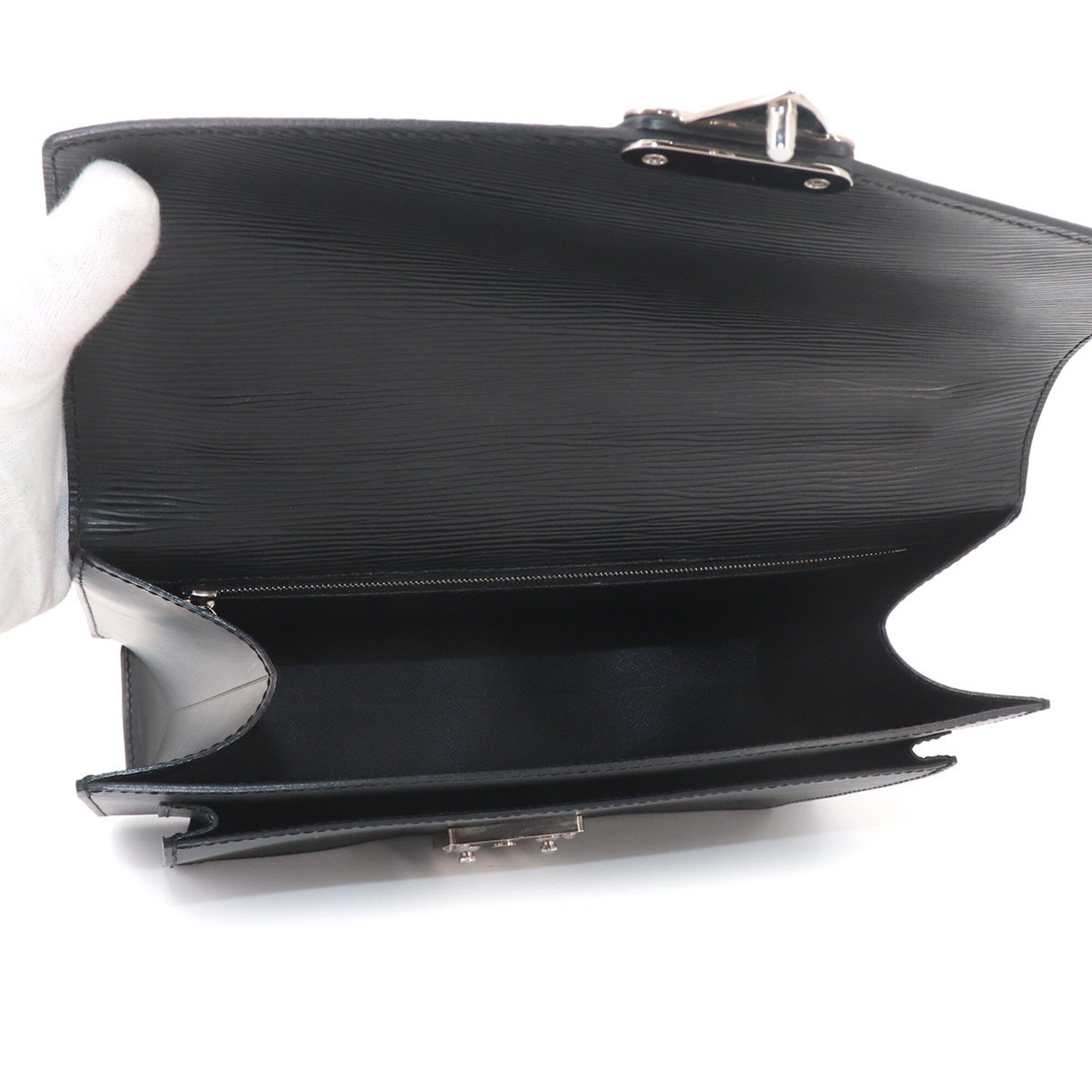 Louis Vuitton Black Noir Epi Leather Handbag (Pre-Owned)