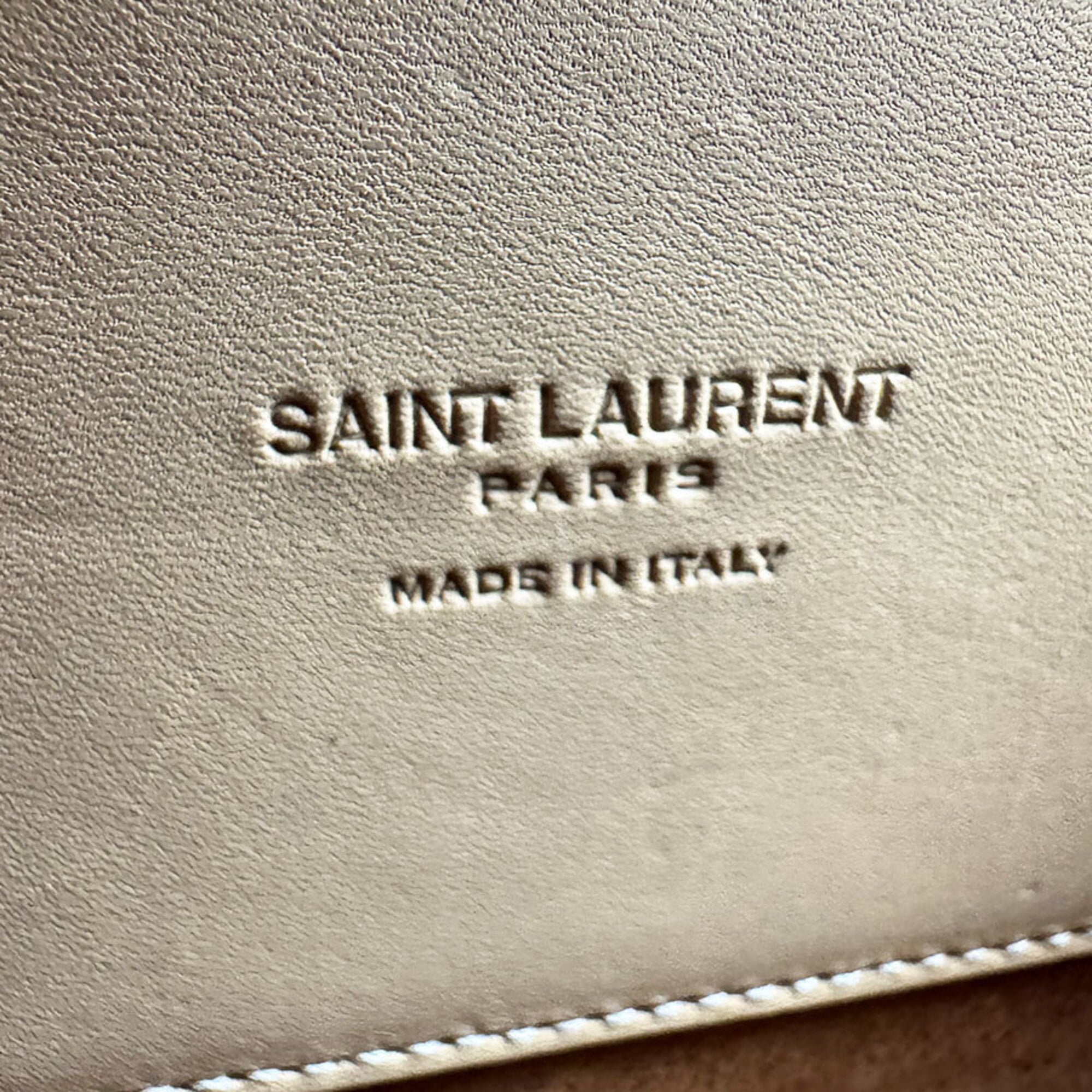 Saint Laurent Beige Leather Shoulder Bag (Pre-Owned)