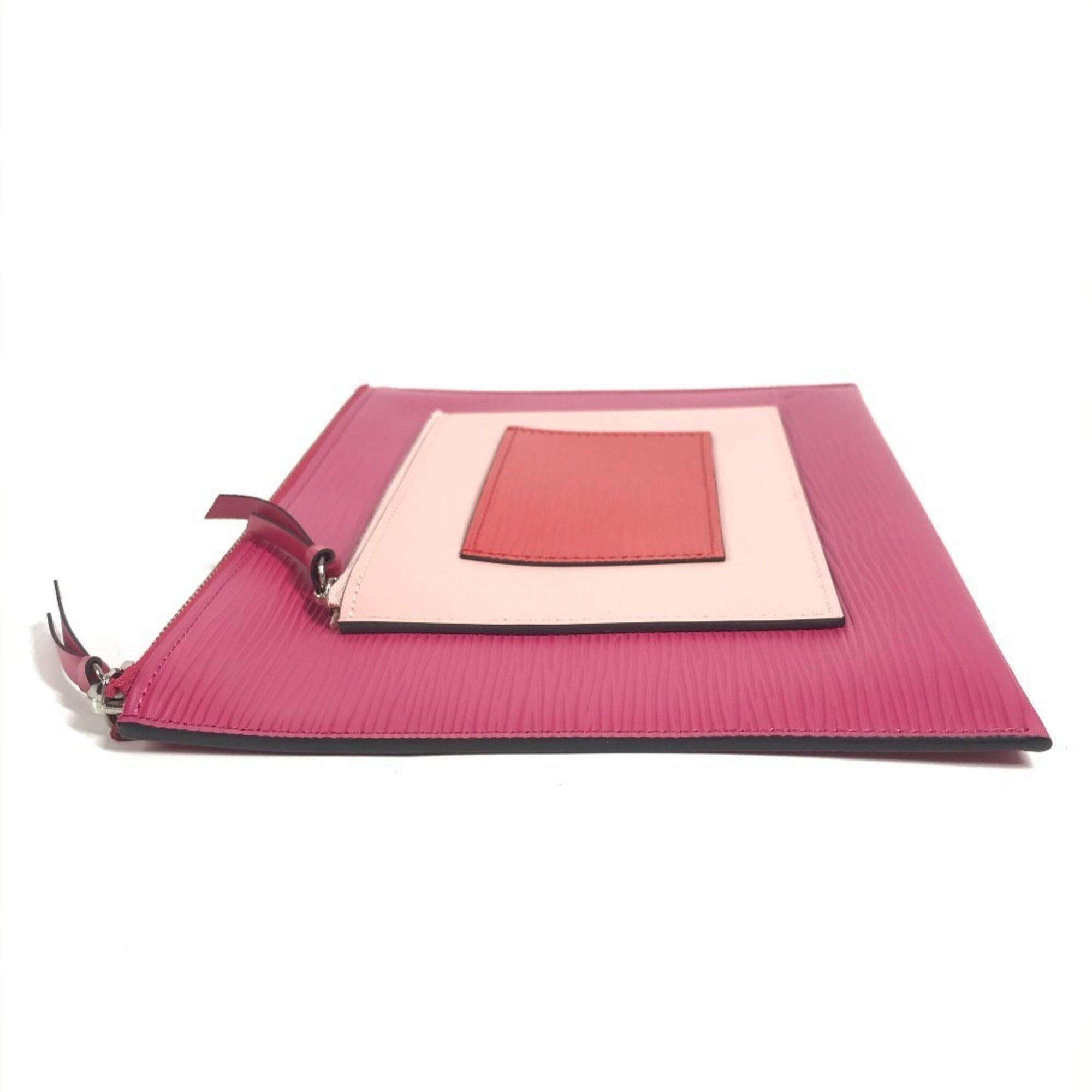 Louis Vuitton Coquelicots Pink Red Color Epi Leather Clutch Bag Handbag Pochette Pouch (Pre-Owned)