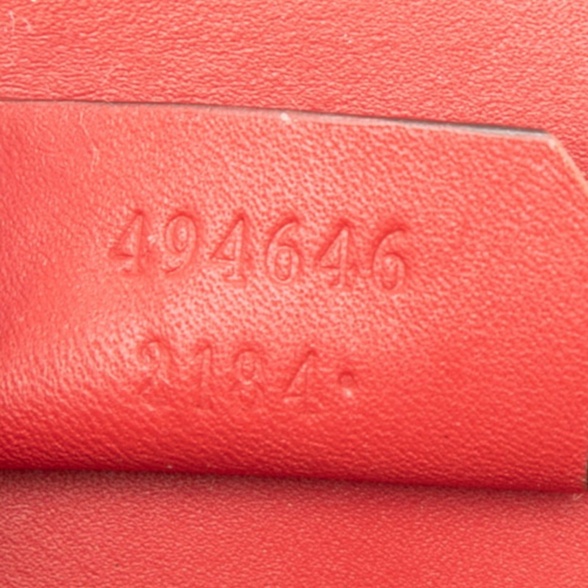 Gucci Multi-Color Red Color Leather Shoulder Bag (Pre-Owned)