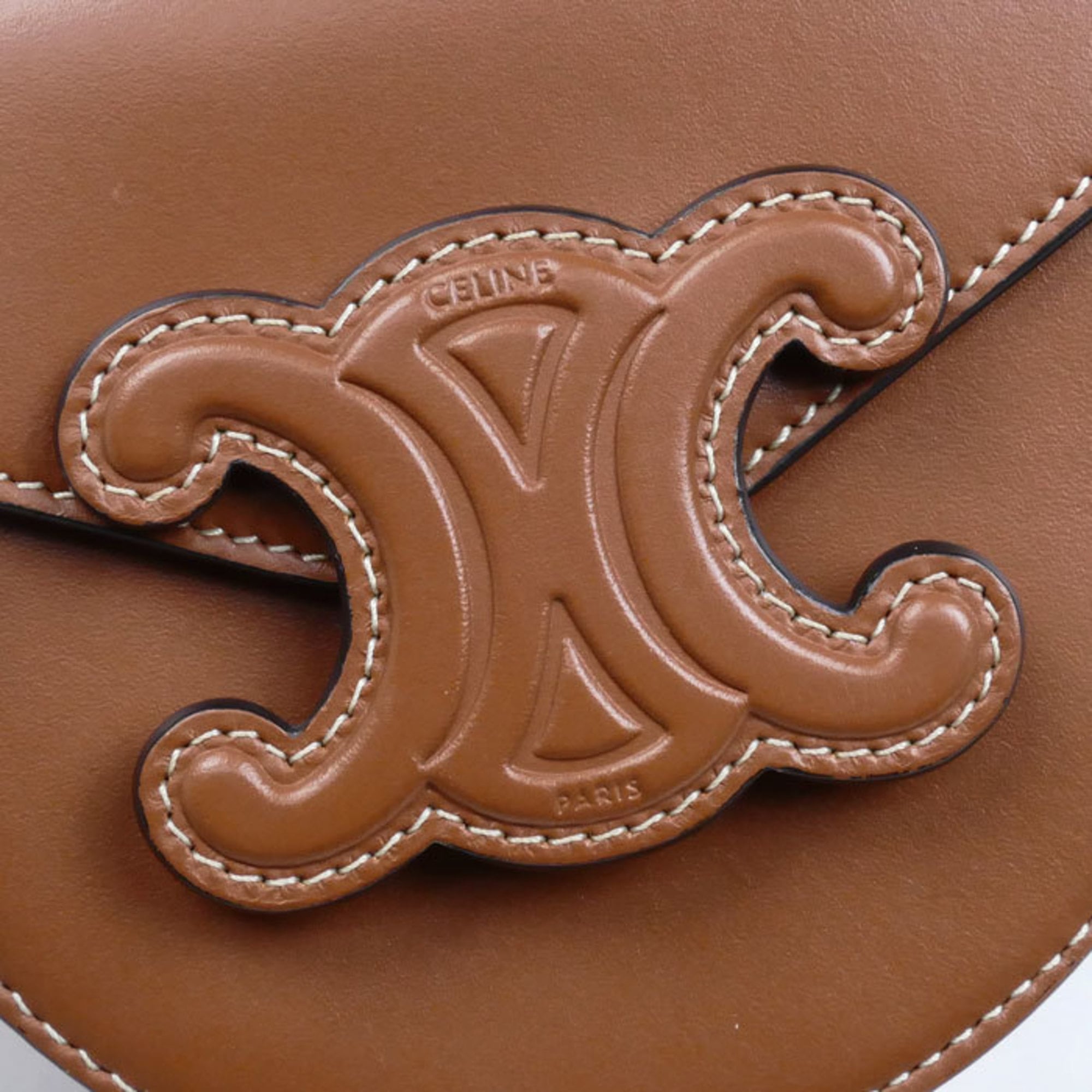 Celine Brown Leather Shoulder Bag (Pre-Owned)