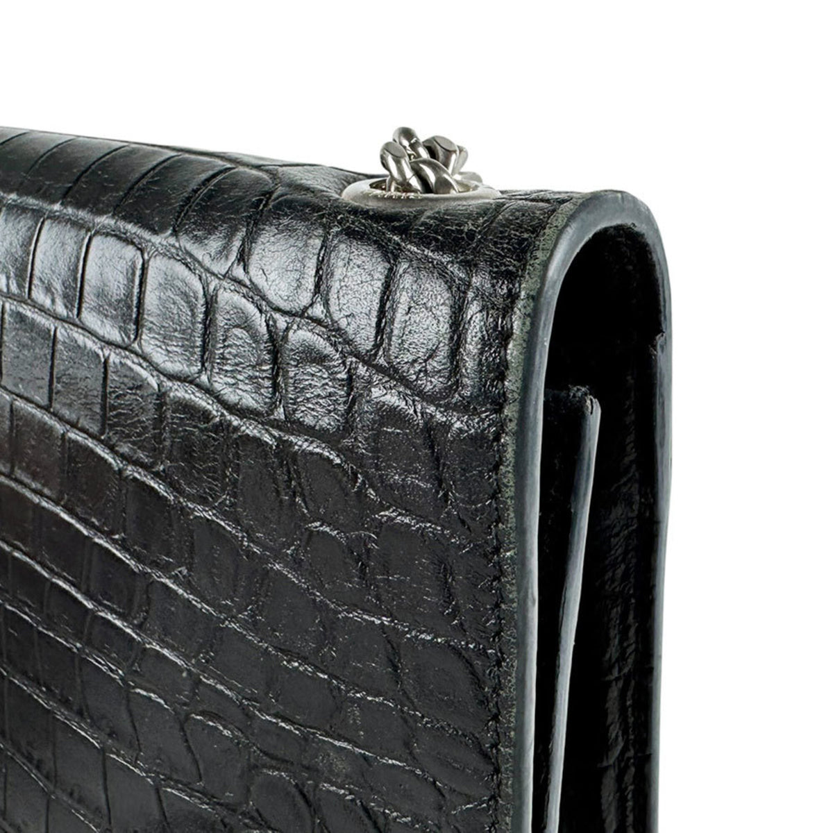 Saint Laurent Black Leather Shoulder Bag (Pre-Owned)