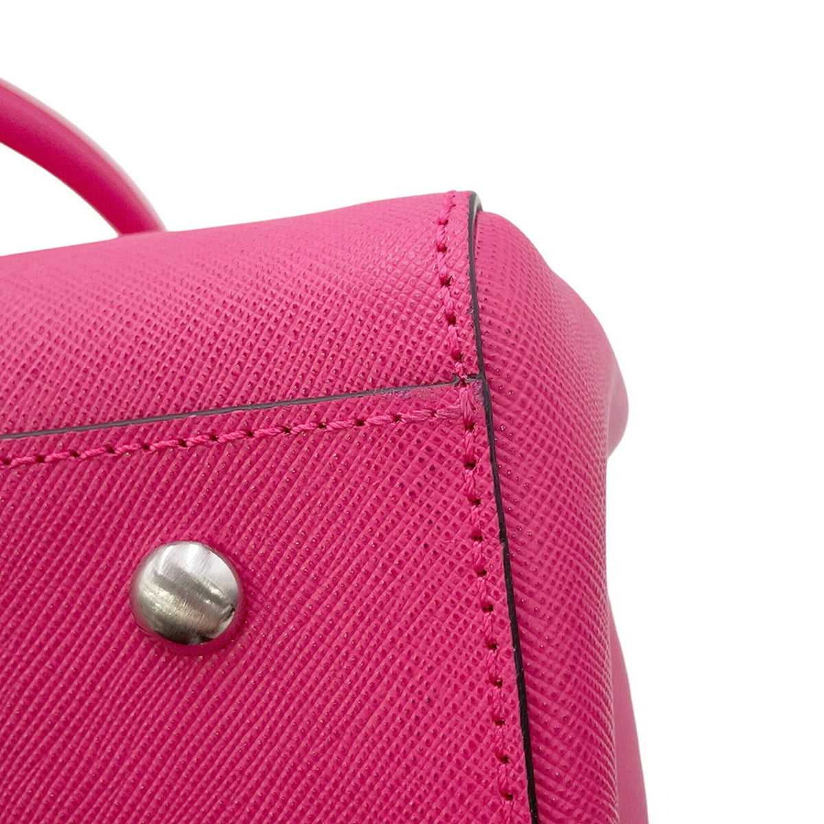 Mcm Pink Leather Handbag Tote Bag (Pre-Owned)
