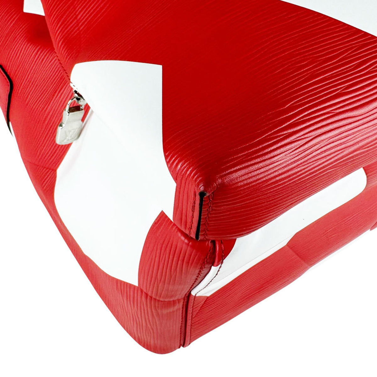 Louis Vuitton Red Color White Epi Leather Backpack (Pre-Owned)