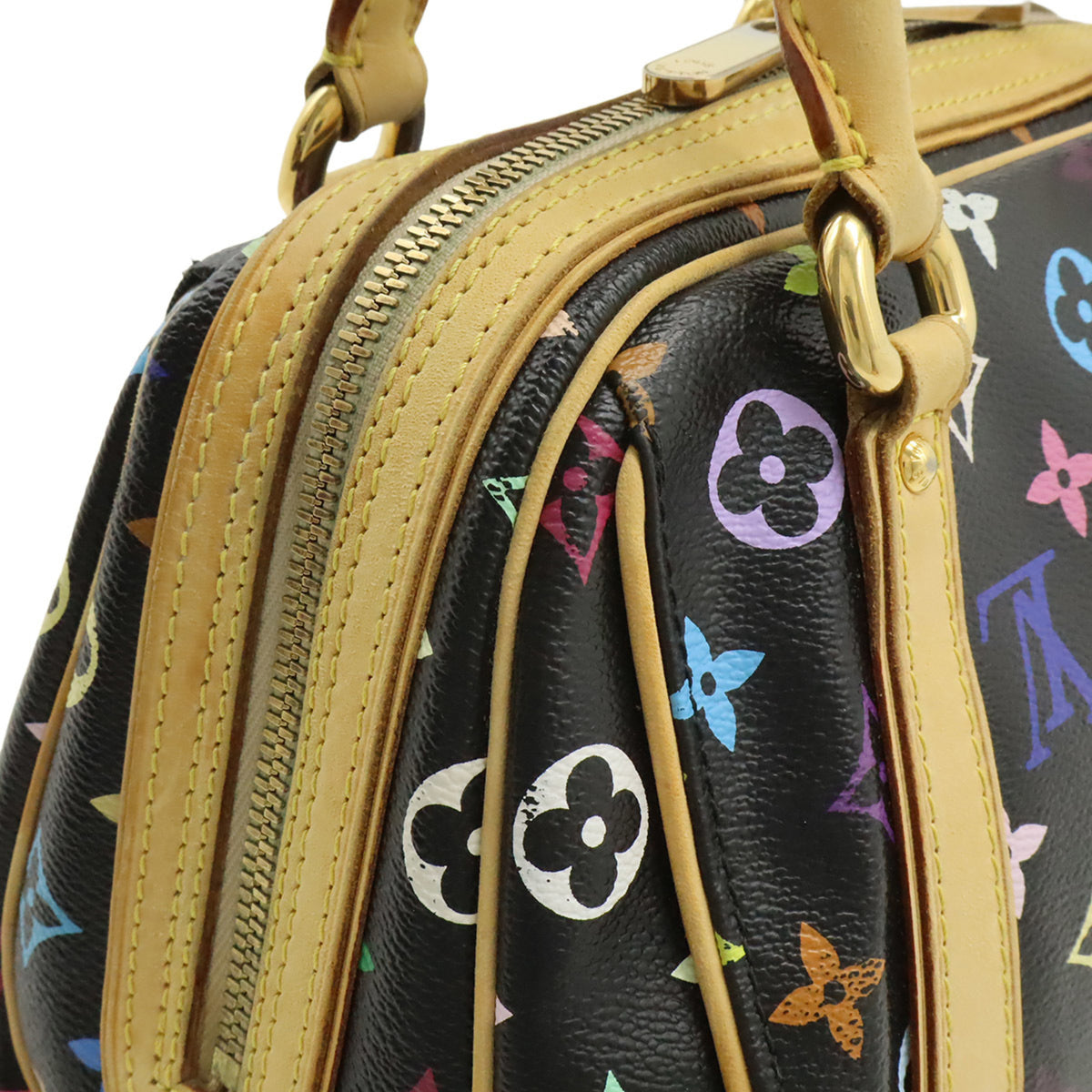 Louis Vuitton Black Monogram Multi-Color Noir Monogram Multicolore Handbag (Pre-Owned)