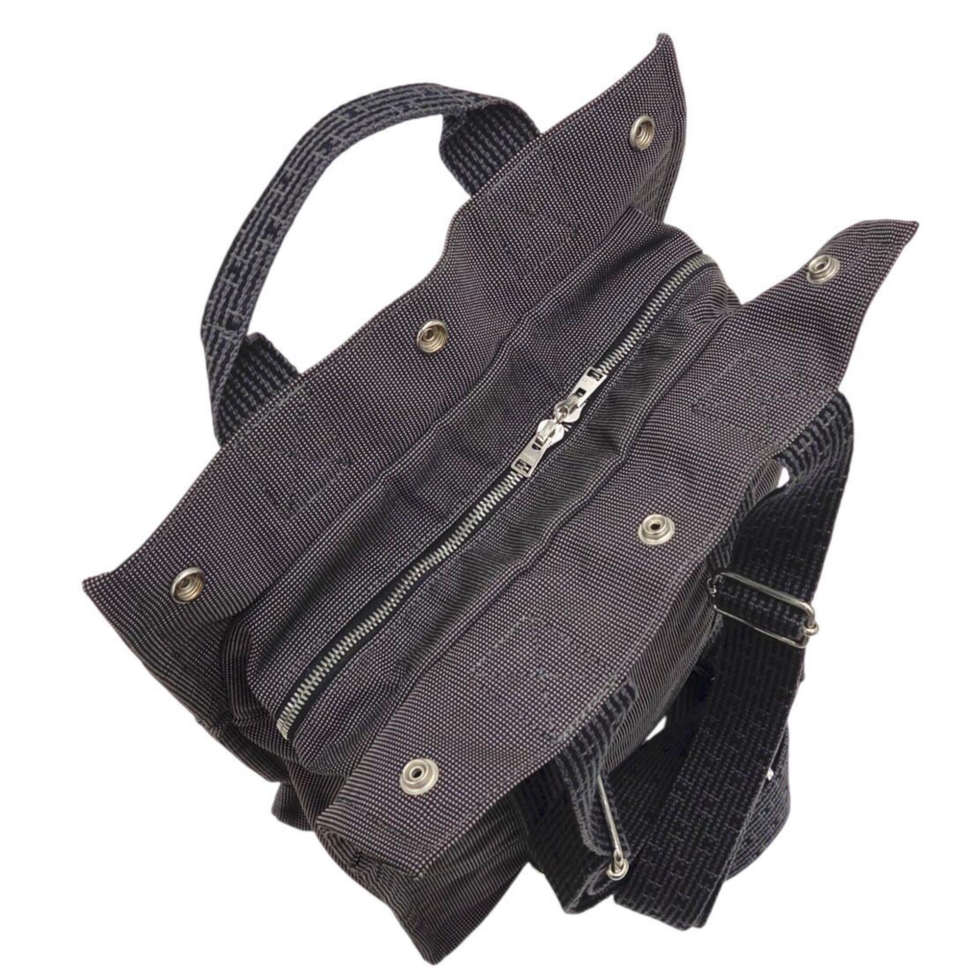 Hermes Gray Nylon Backpack (Pre-Owned)