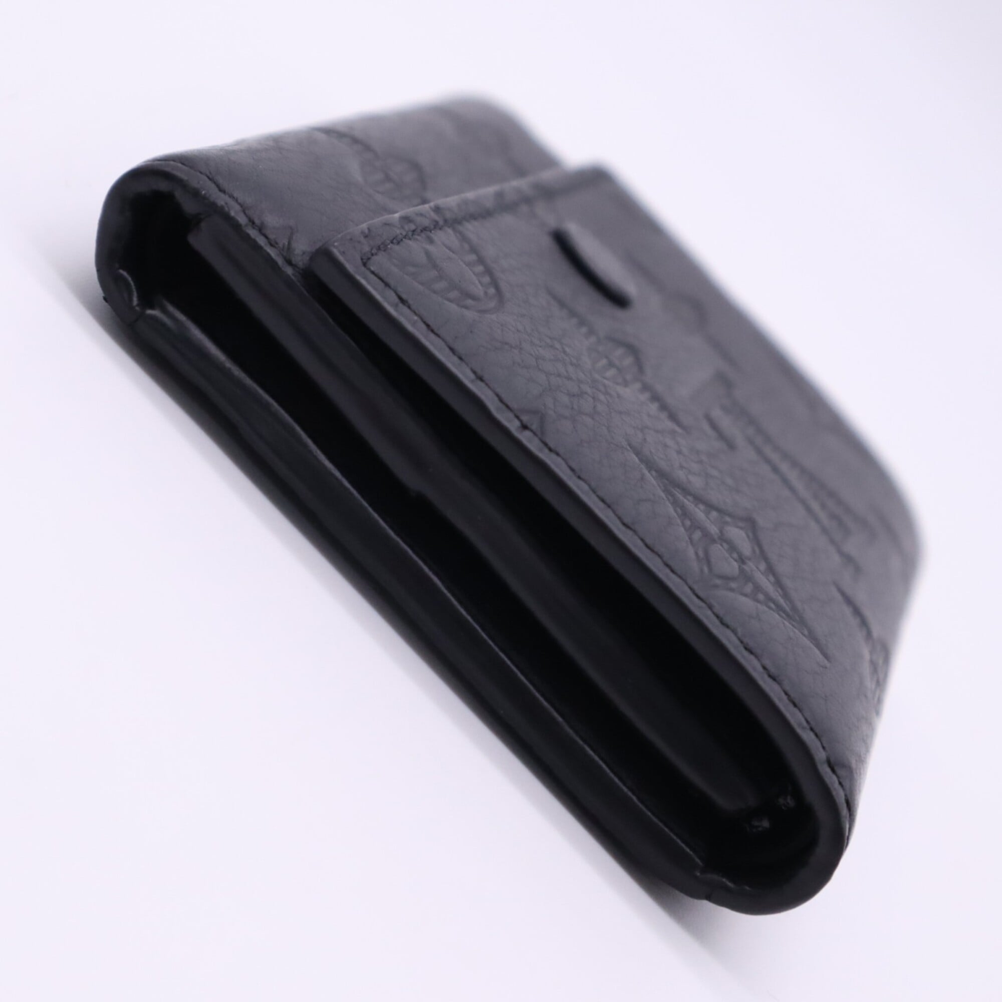 Louis Vuitton Monogram Shadow Black Monogram Shadow Wallet (Tri-Fold) (Pre-Owned)